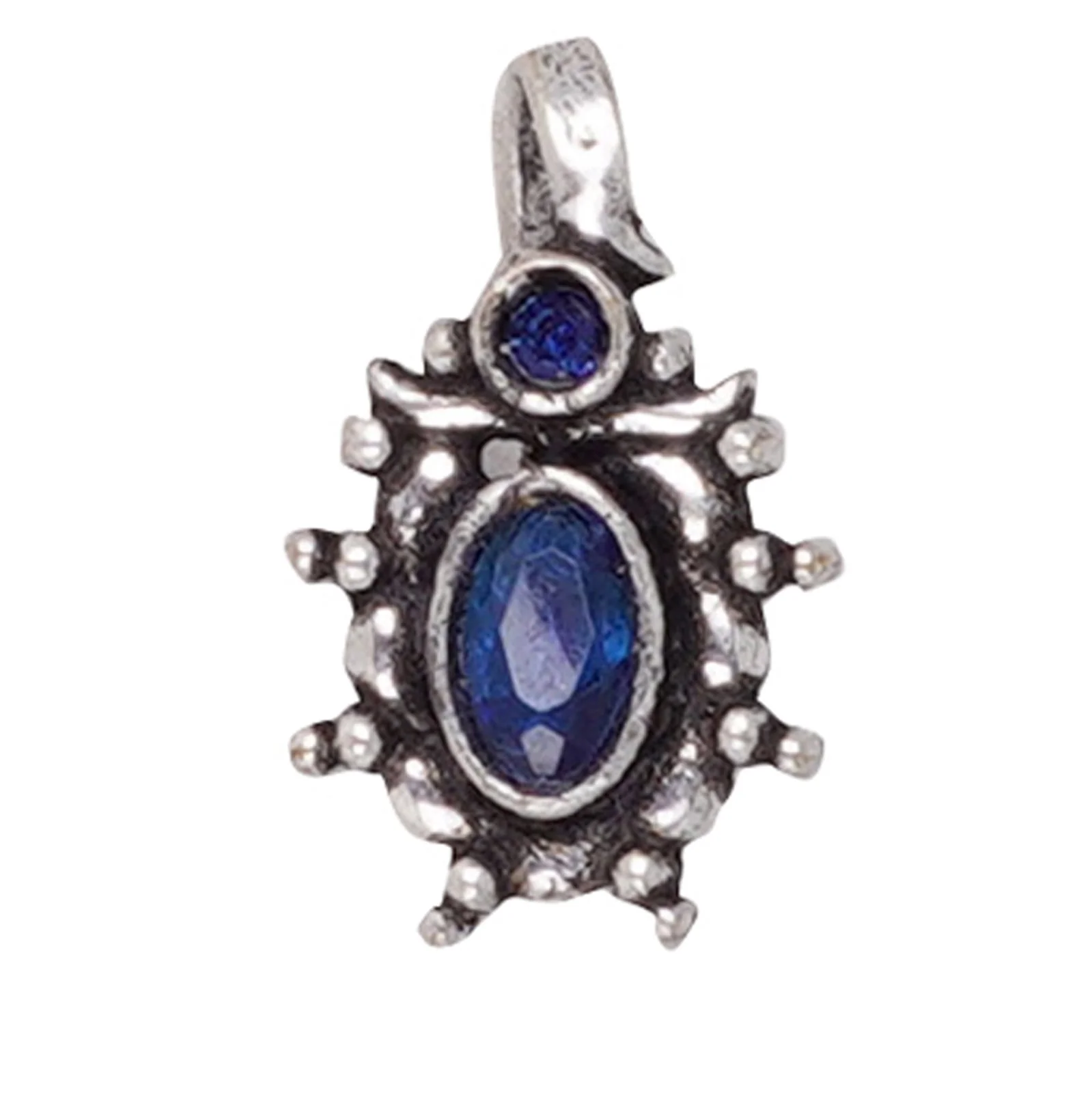 Teejh Parthavi Blue Stone Nose Pin - Image 4