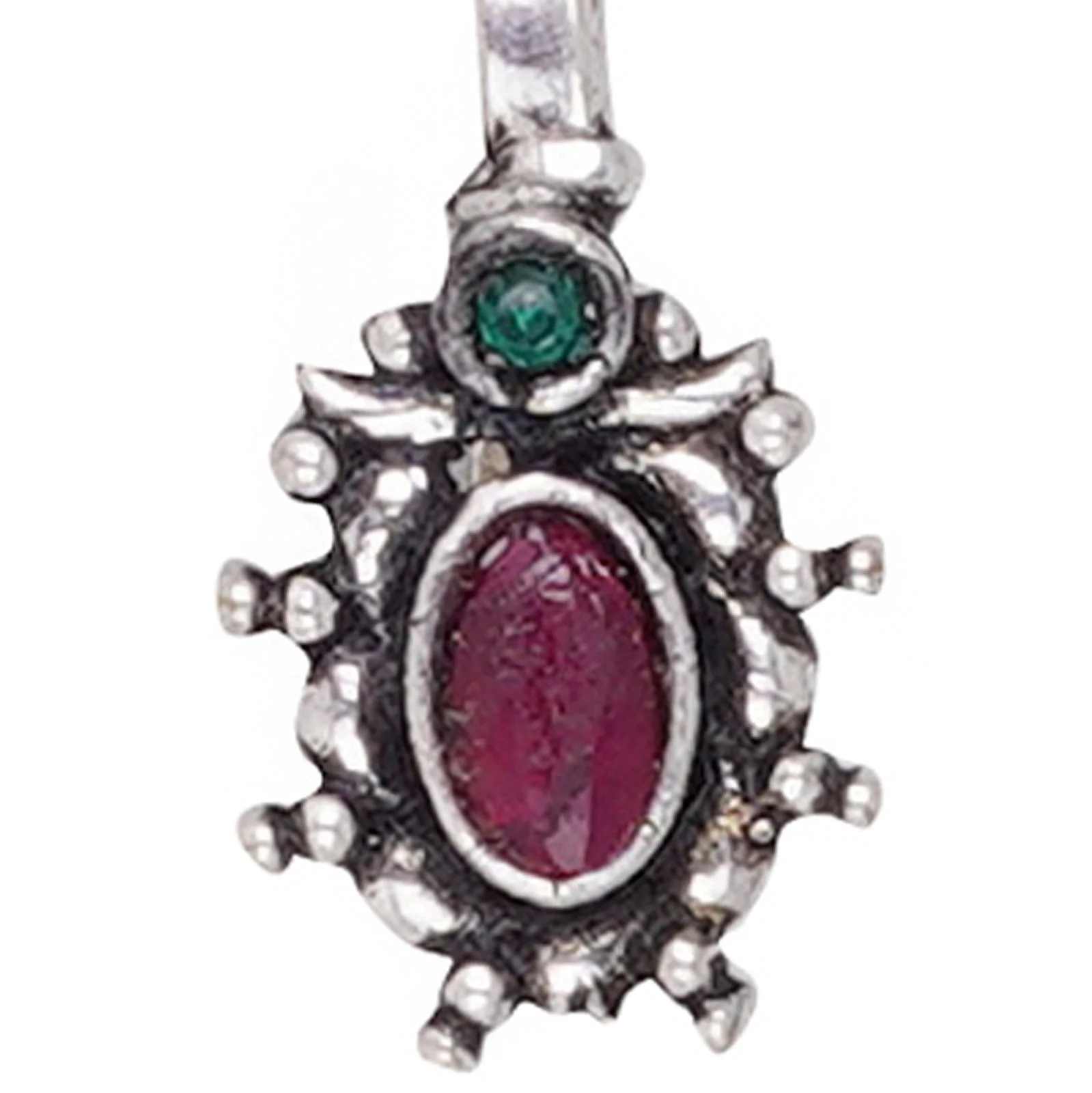 Teejh Parthavi Multicolored Stone Nose Pin - Image 4