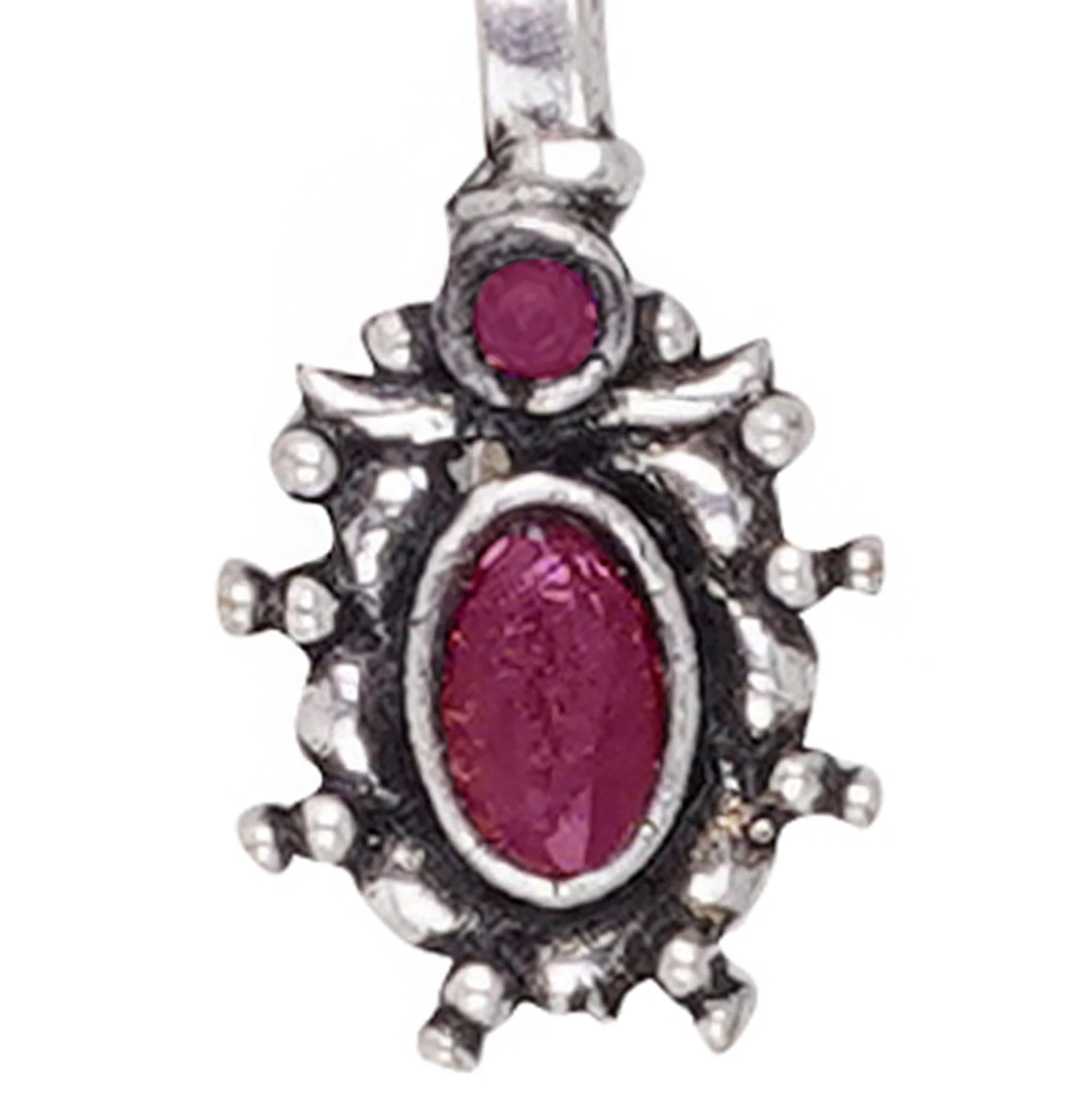 Teejh Parthavi Red Stone Nose Pin - Image 4