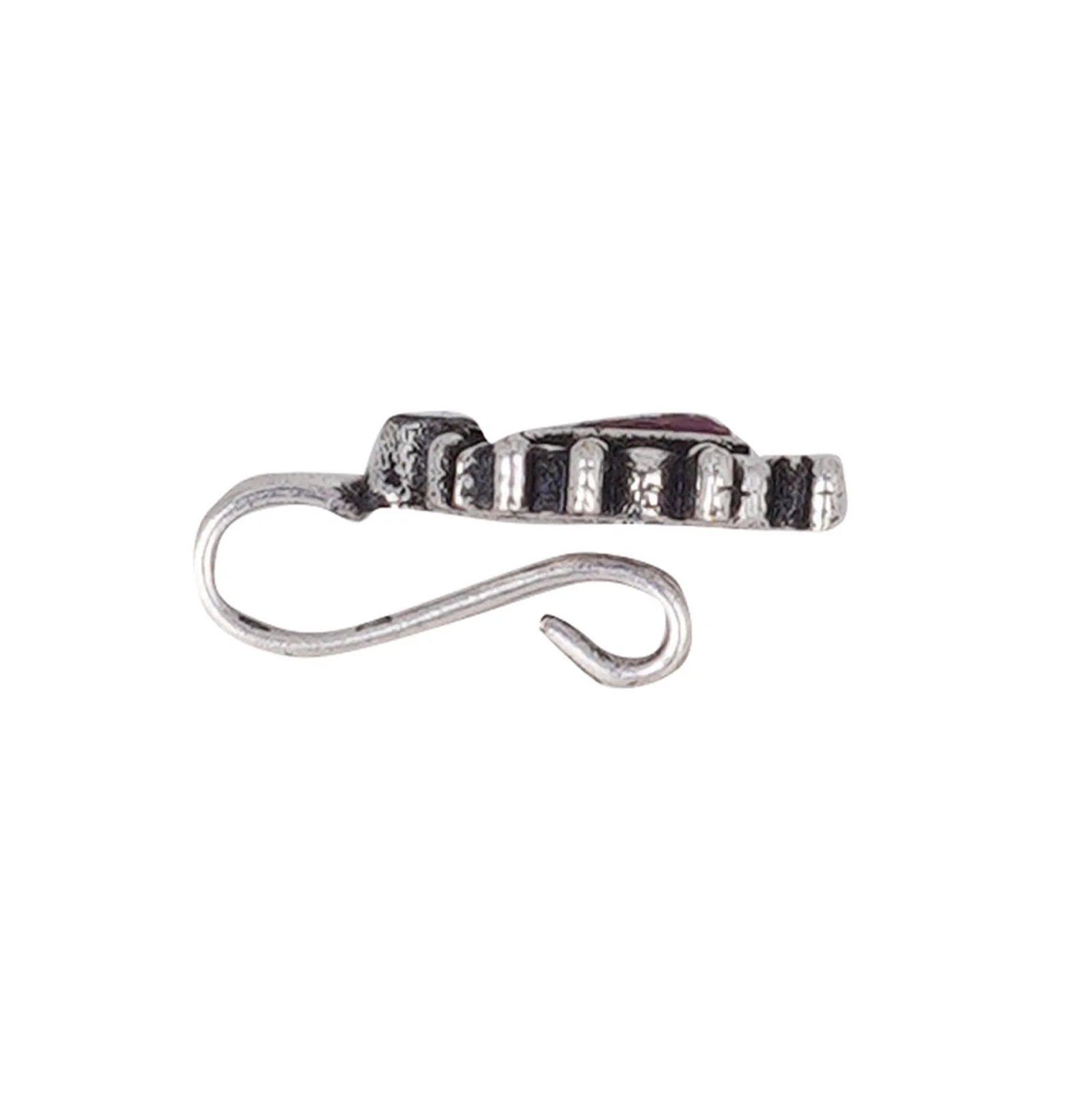 Teejh Parthavi Red Stone Nose Pin - Image 5
