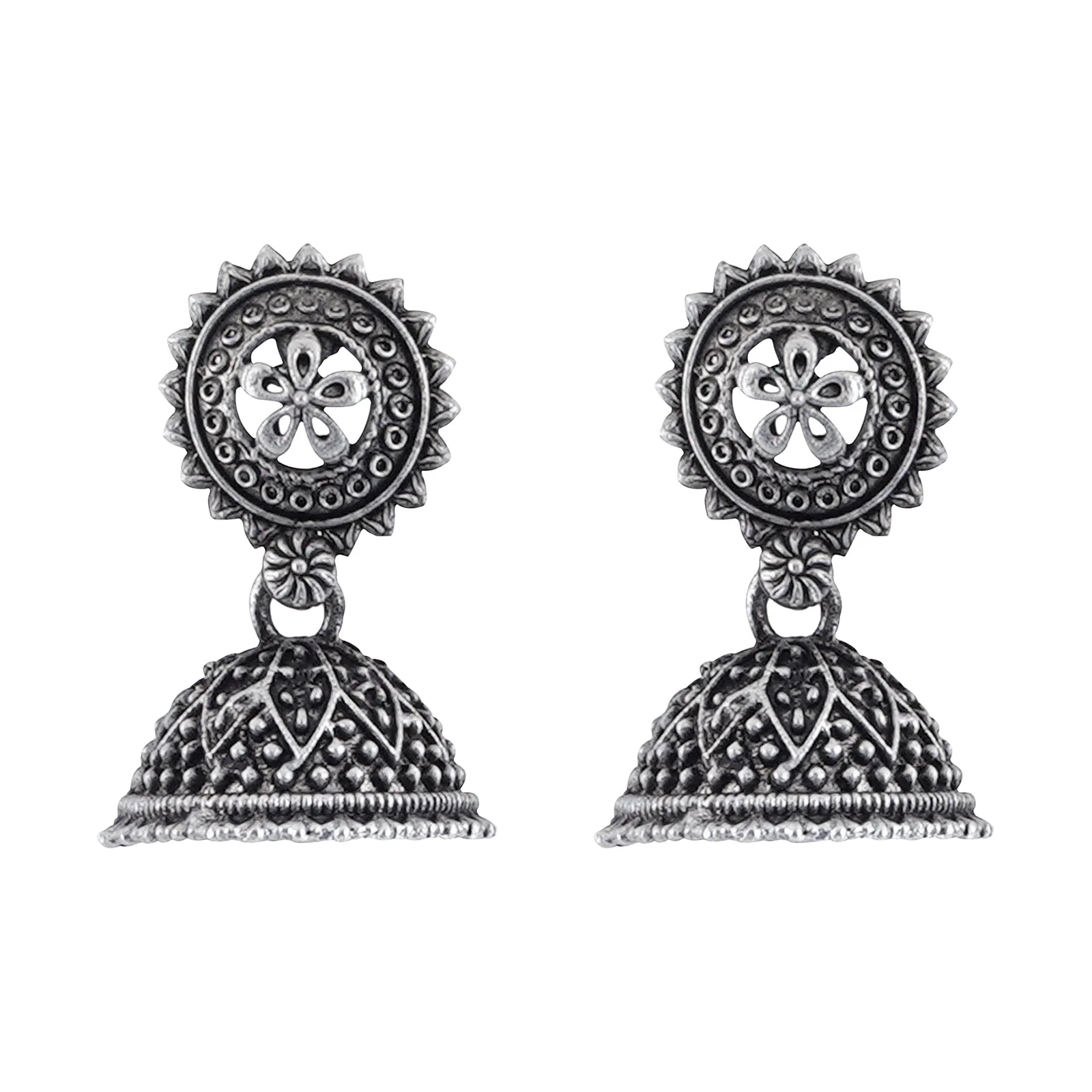Teejh Pekham Silver Oxidised Earrings - Image 3