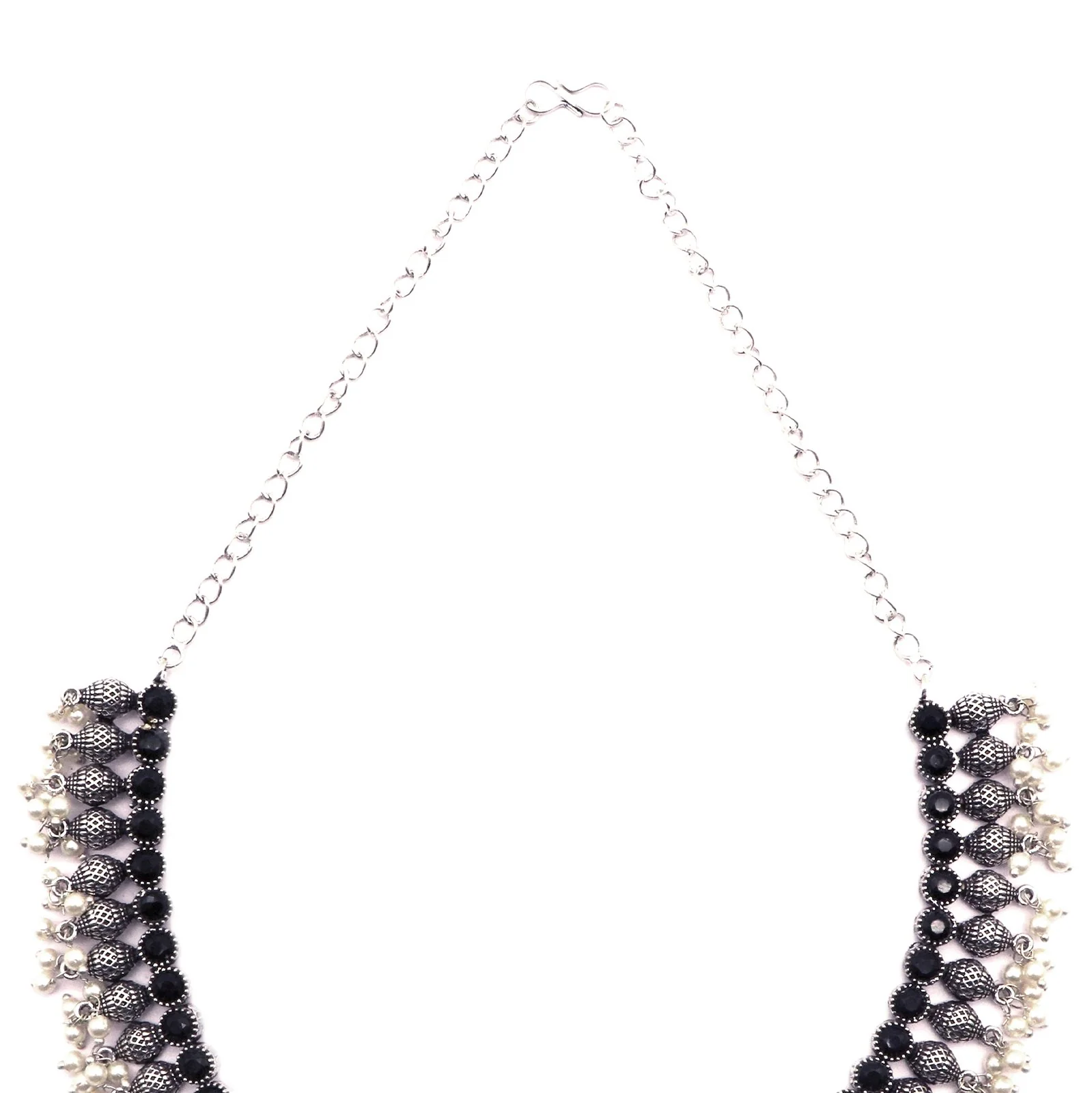 Teejh Pihu Black Stone Choker Necklace Set - Image 6