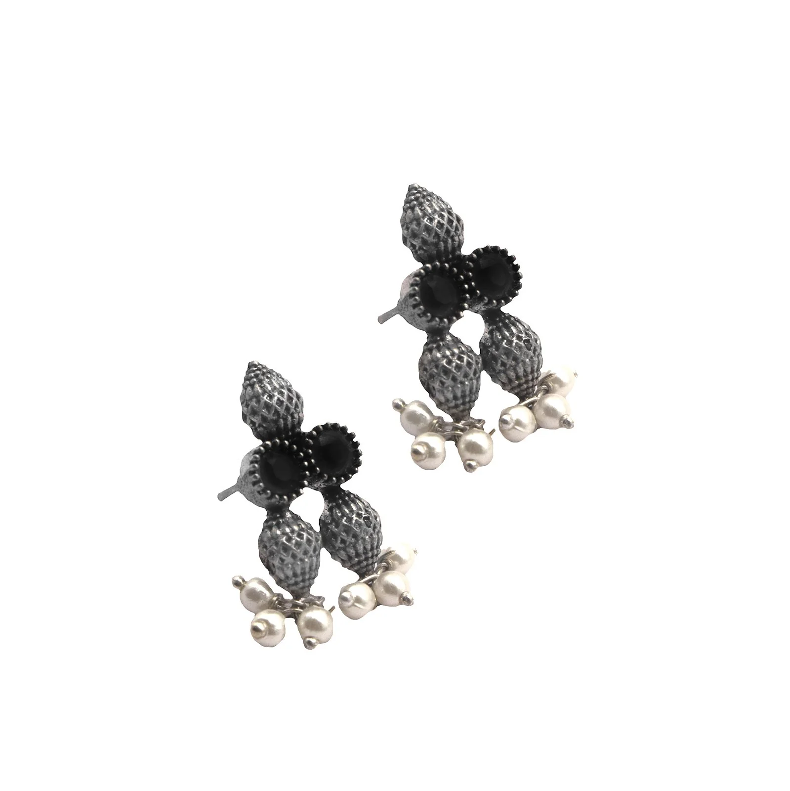 Teejh Pihu Black Stone Choker Necklace Set - Image 9