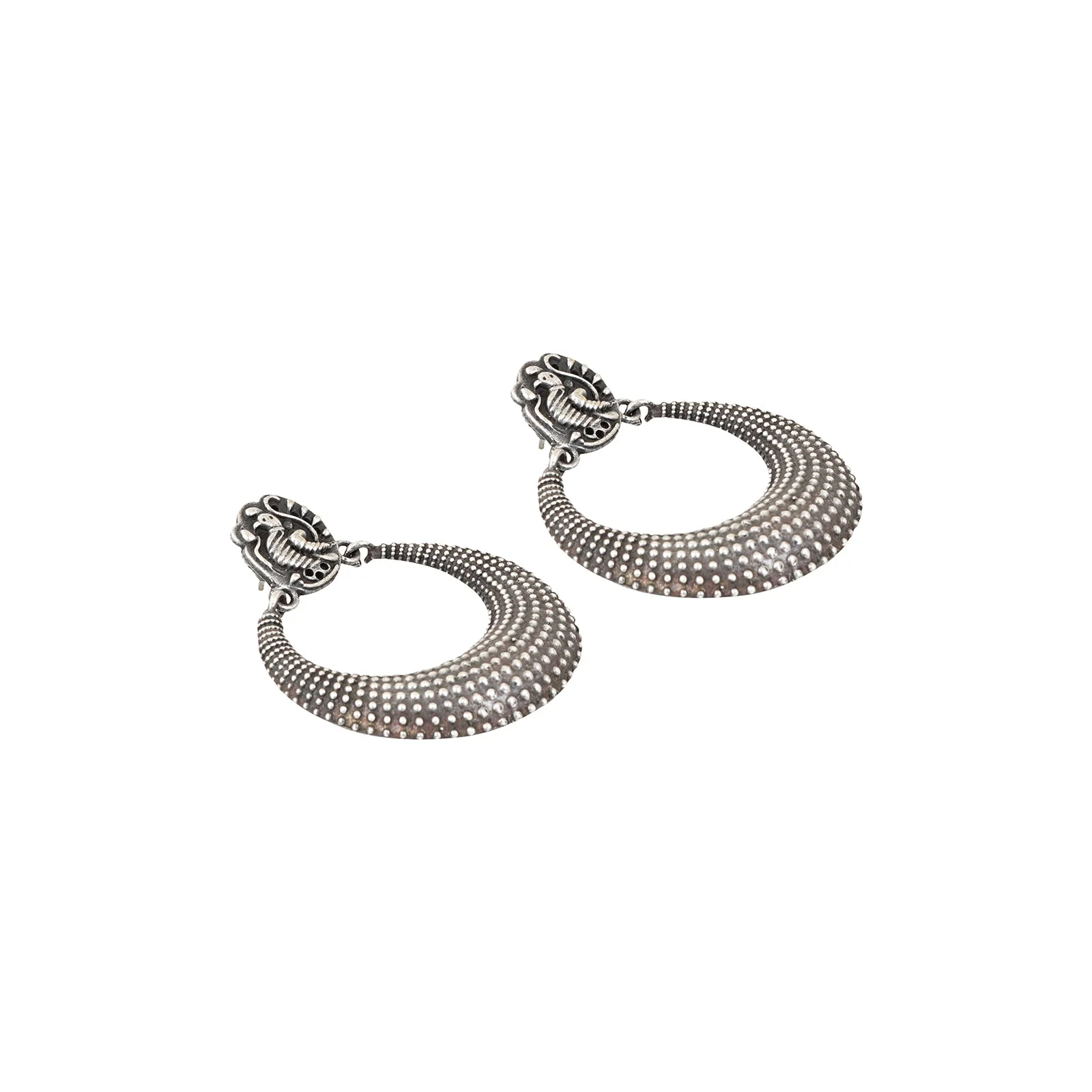 Teejh Pranali Silver Oxidised Earrings - Image 5
