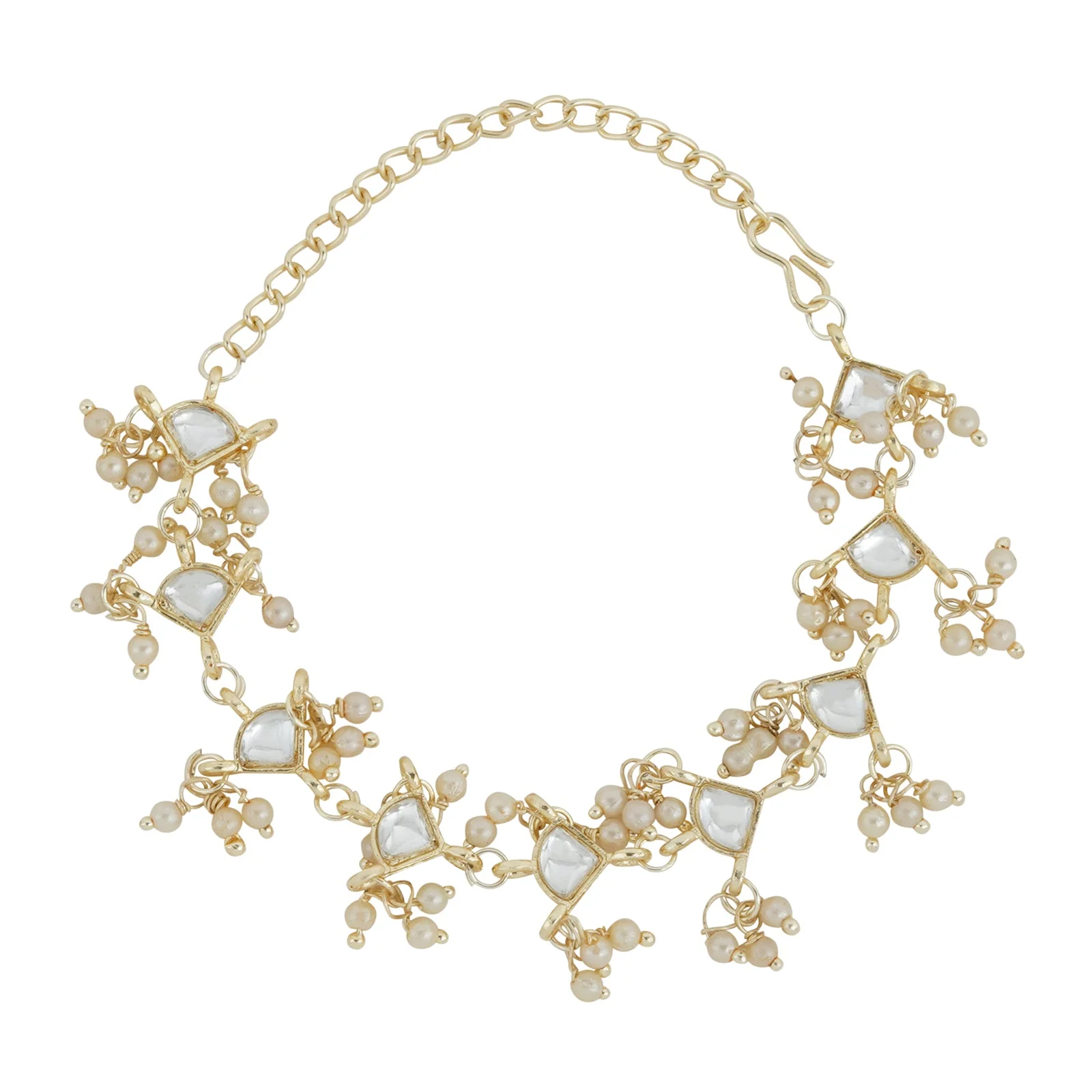 Teejh Prishika Pearl and Polki Bracelet - Image 4