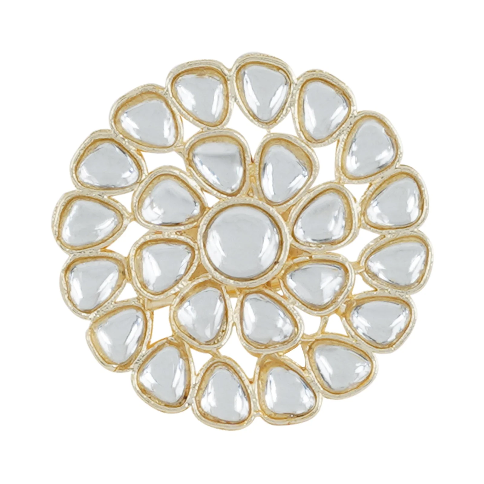 Teejh Raagini Pearl and Polki Ring - Image 3