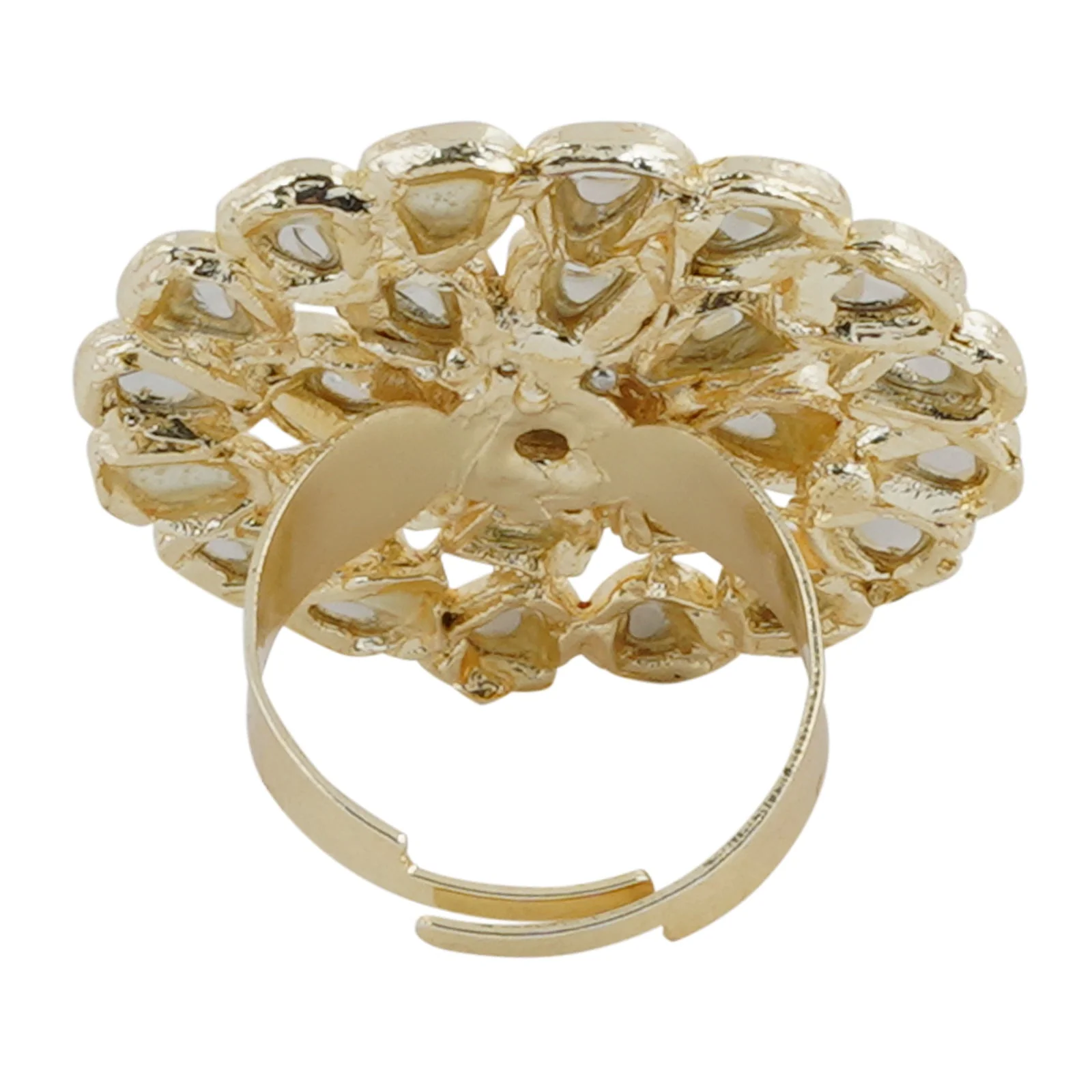 Teejh Raagini Pearl and Polki Ring - Image 5