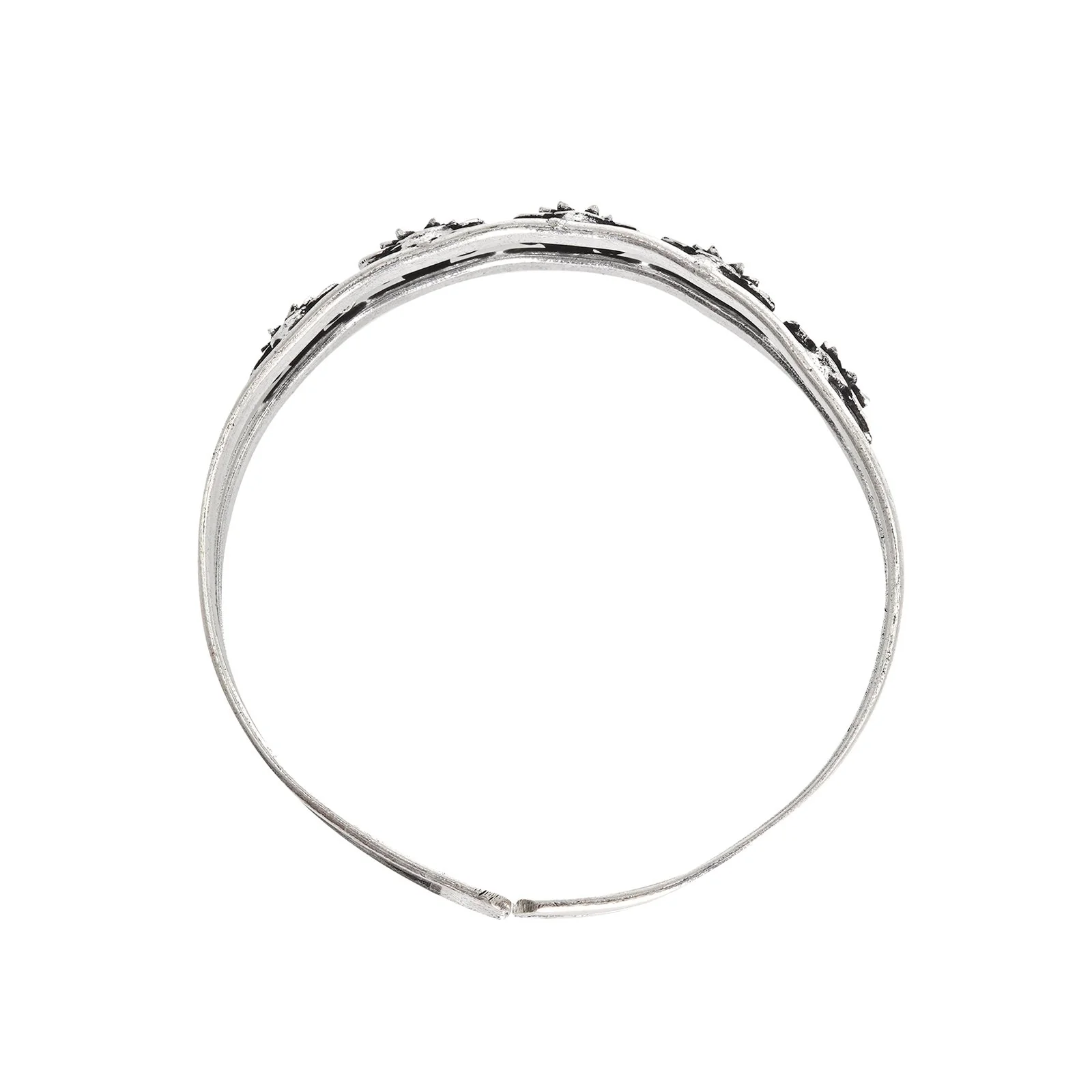 Teejh Raavee Silver Oxidised Bracelet Cuff - Image 4