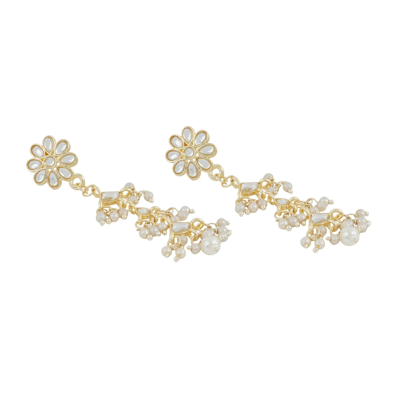 Teejh Radhika Pearl and Polki Earring - Image 4