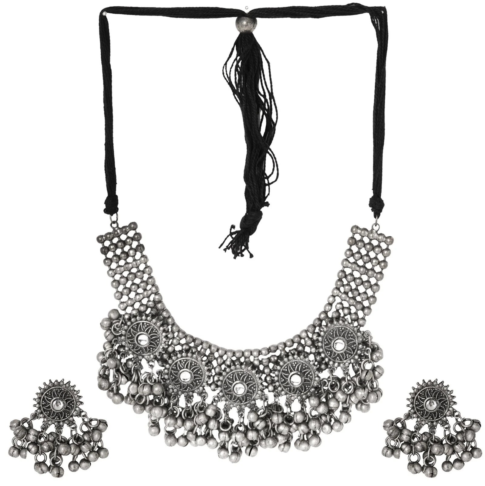 Teejh  Rai Silver Oxidised Jewelry Gift Set - Image 2