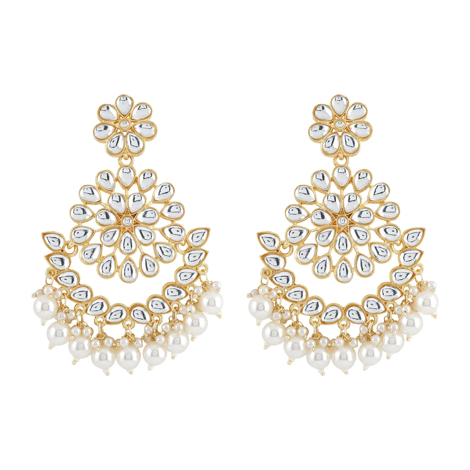 Teejh Raima Pearl and Polki Earring - Image 3