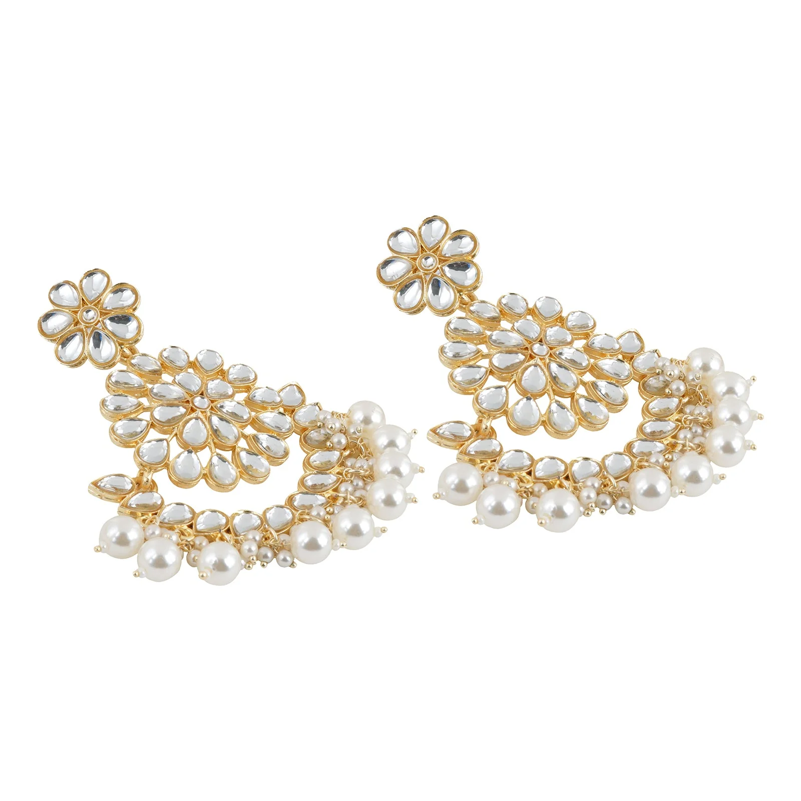 Teejh Raima Pearl and Polki Earring - Image 4