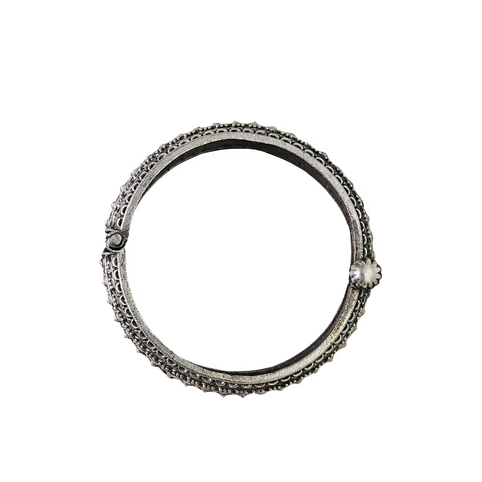Teejh Raisha Silver Oxidised Bangle - Image 5