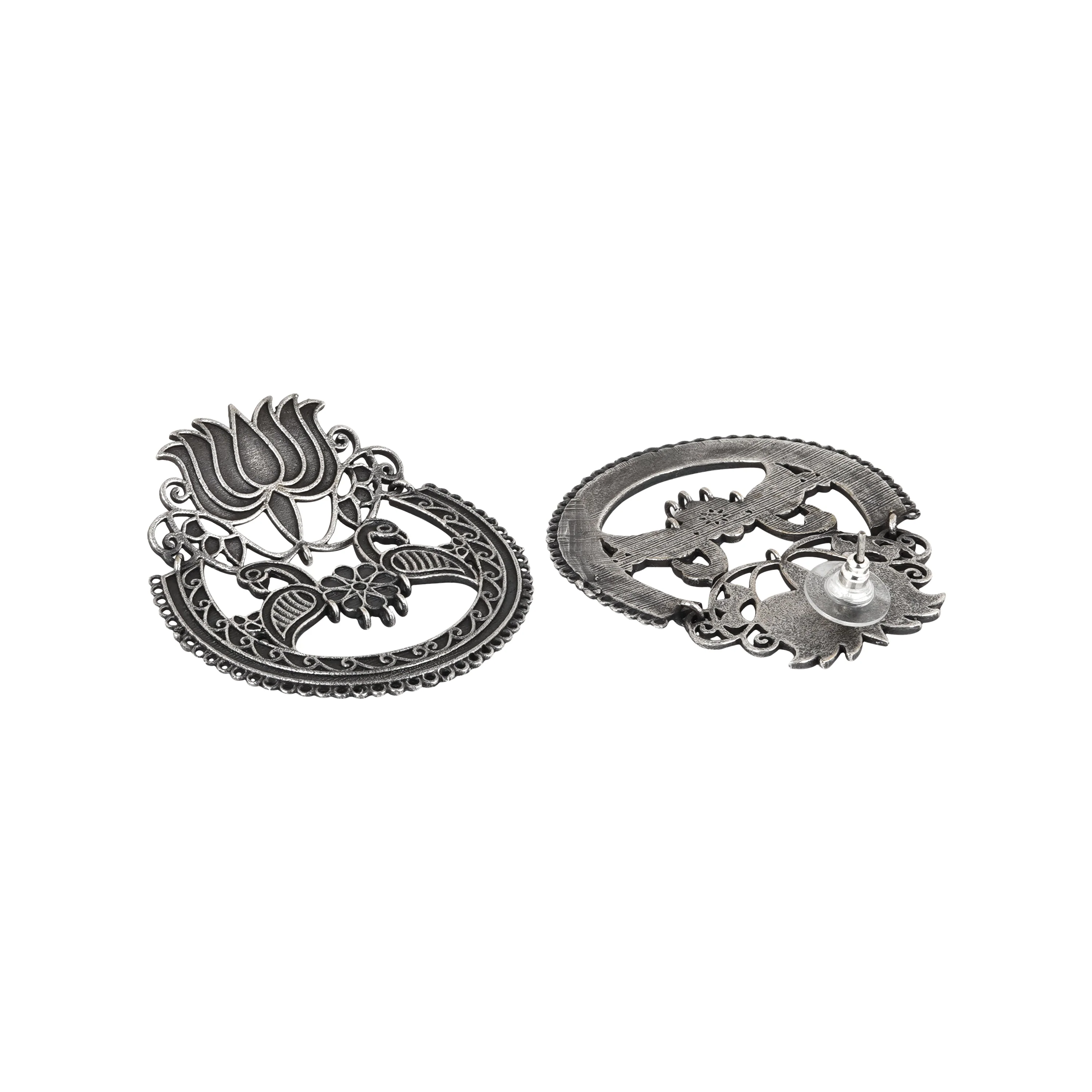 Teejh Rasha Silver Oxidised Earring - Image 5