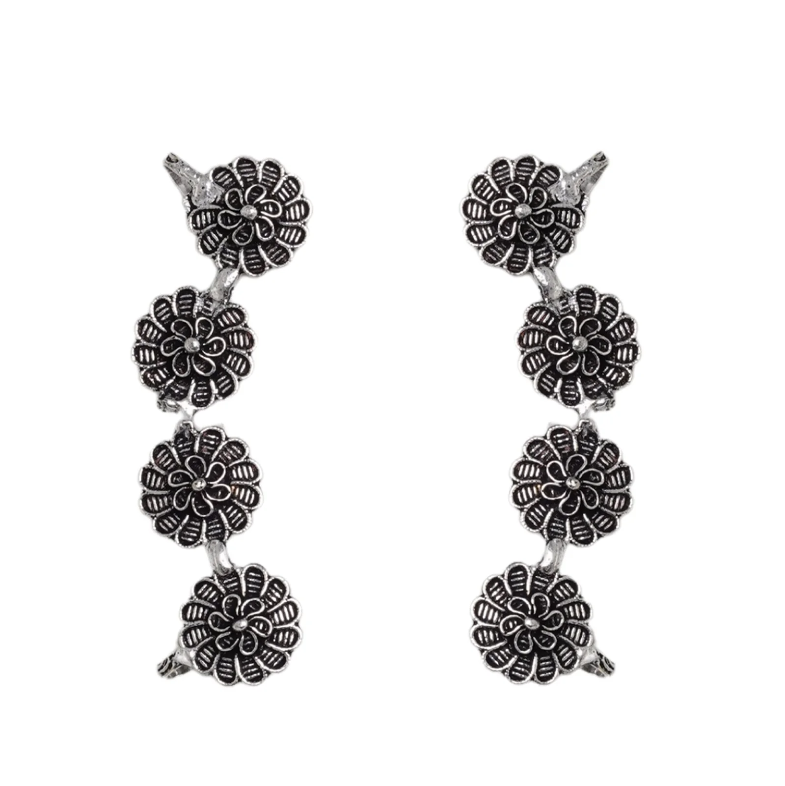 Teejh Rashtri Silver Oxidised Earcuffs - Image 3
