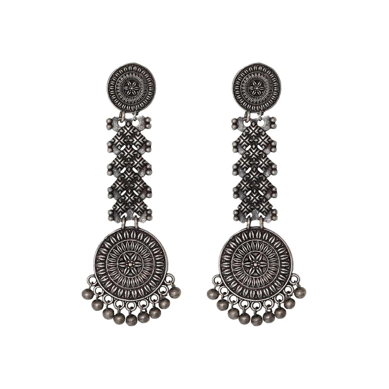 Teejh Raveena Silver Oxidised Earrings - Image 3
