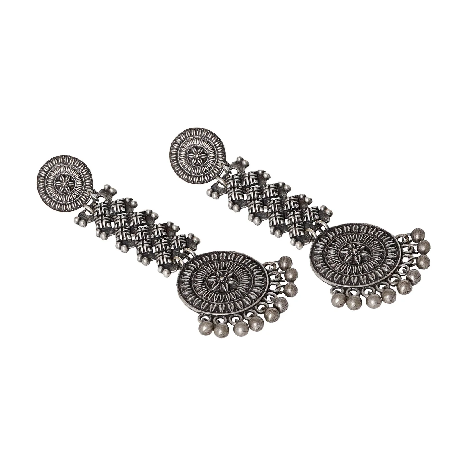 Teejh Raveena Silver Oxidised Earrings - Image 4