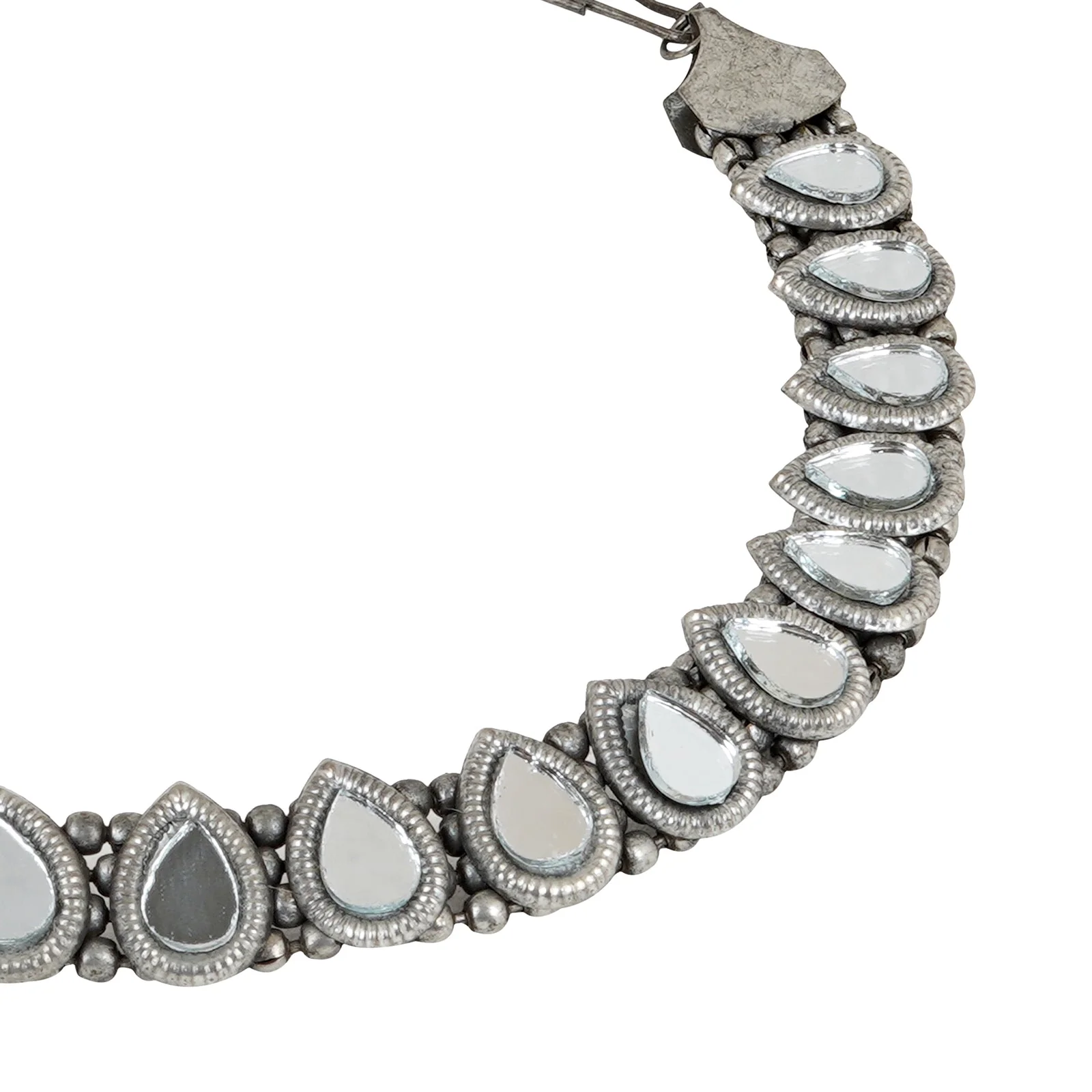Teejh Riddhima Silver Oxidised Necklace Set - Image 4