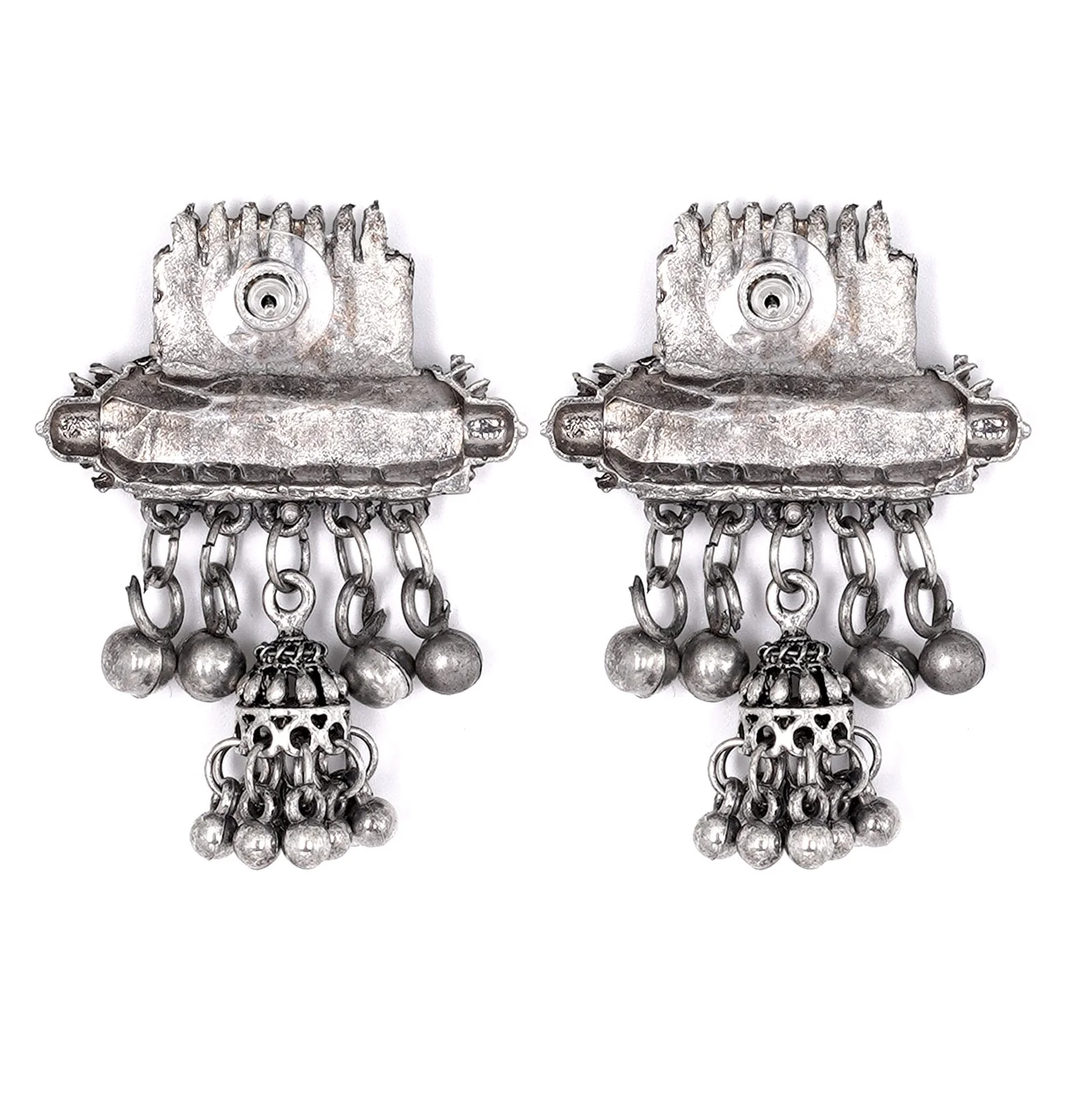 Teejh Rihana Ethnic Silver Oxidised Necklace Set - Image 11