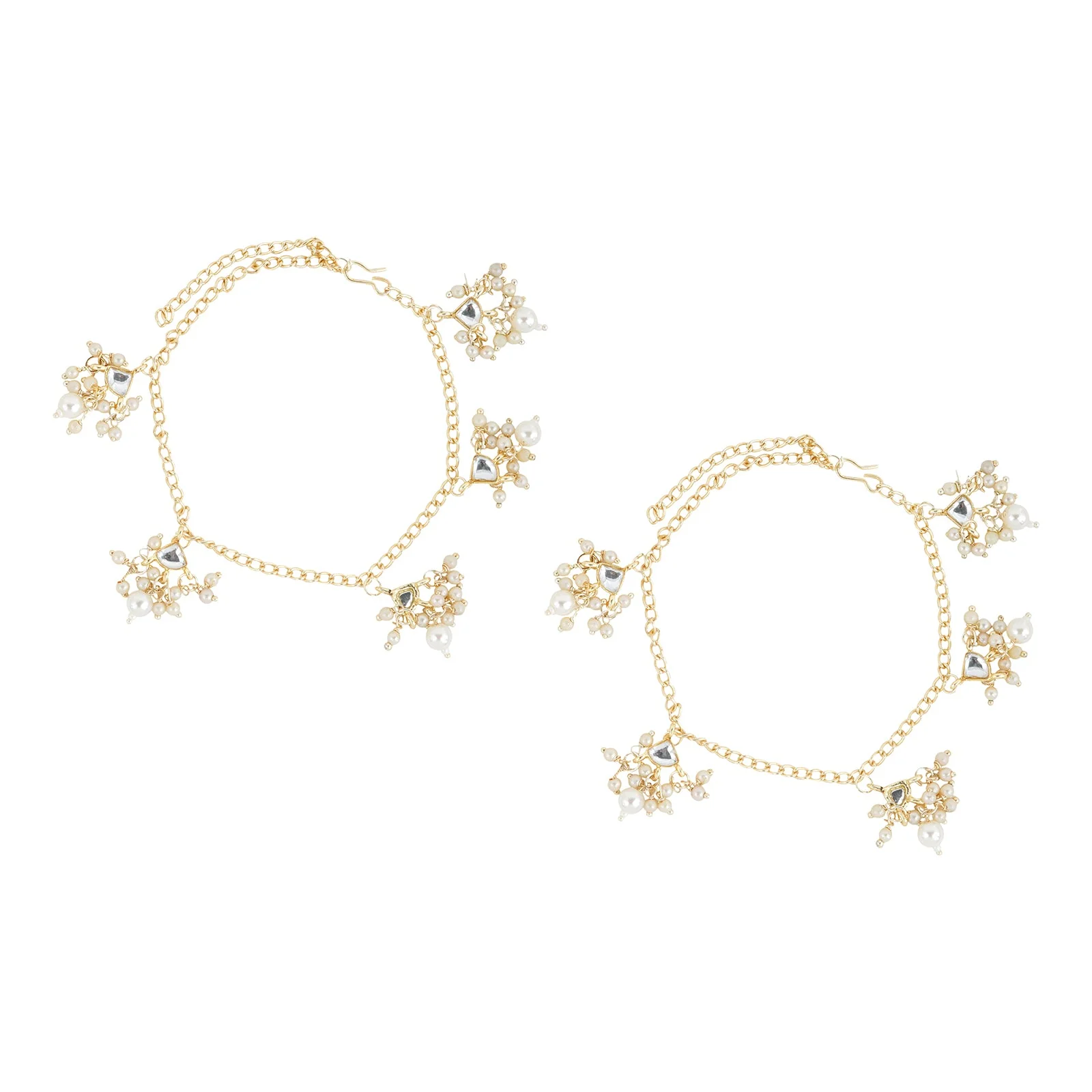 Teejh Rinikaa Pearl and Polki Anklet - Image 3