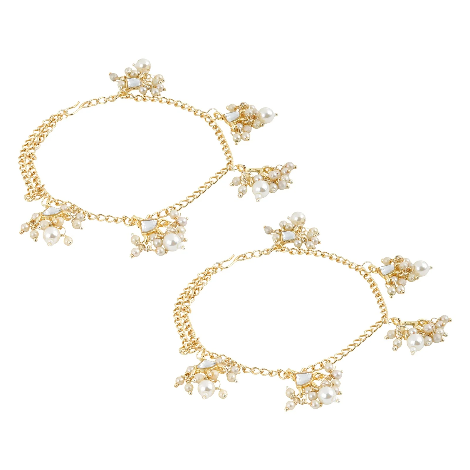 Teejh Rinikaa Pearl and Polki Anklet - Image 4
