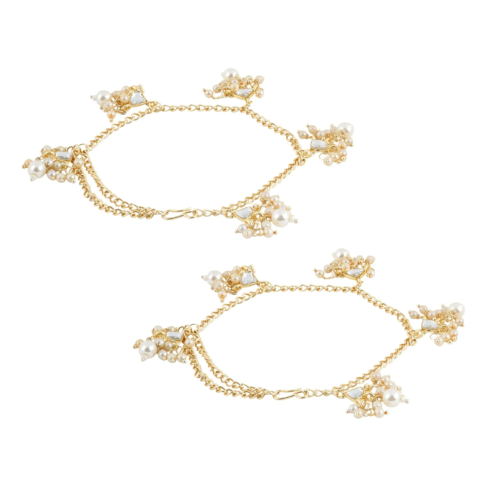 Teejh Rinikaa Pearl and Polki Anklet - Image 5
