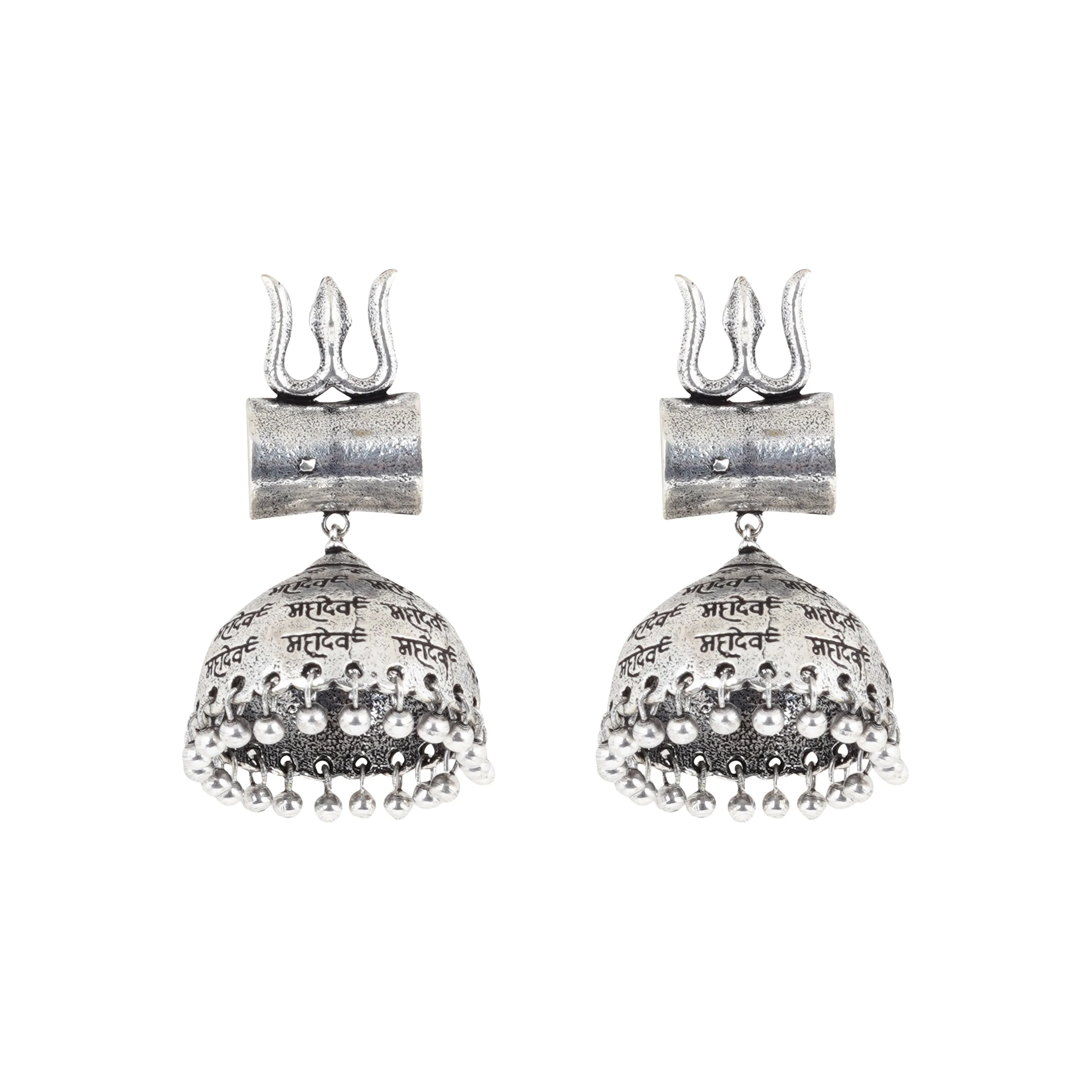 Teejh Riyad Silver Oxidised Earring - Image 3
