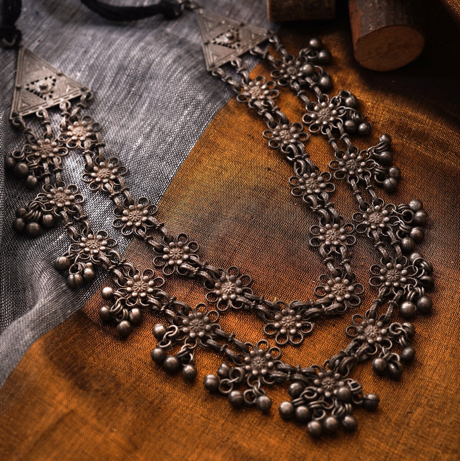 Teejh Rua Antique Silver Polish Long Necklace - Image 2