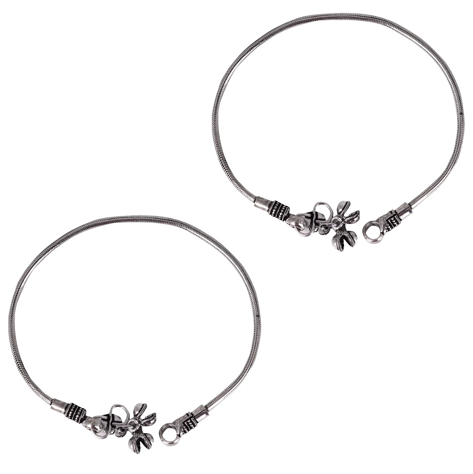 Teejh Ruhaani Silver Anklets - Image 5