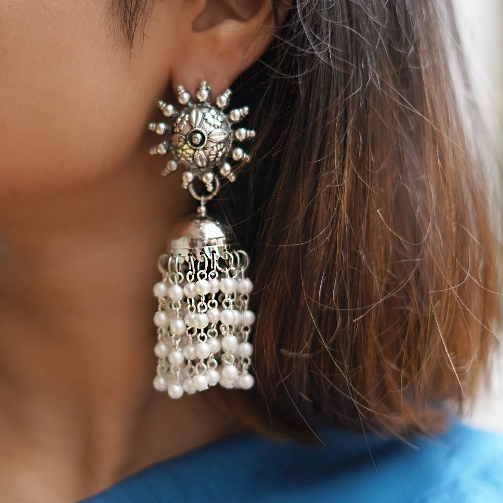 Teejh Rupangi Pearl Jhumki Earrings - Image 2