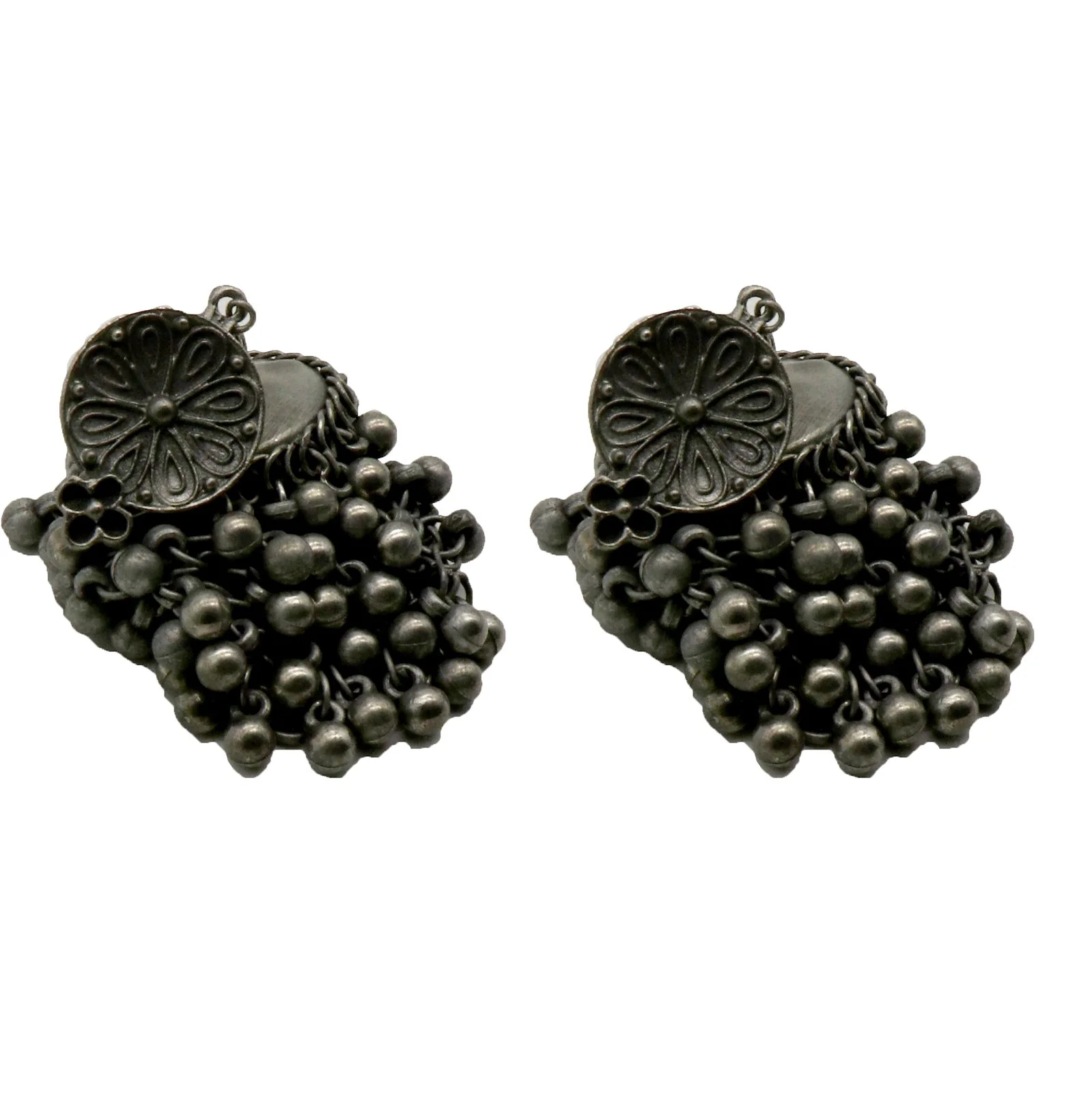 Teejh Saira Silver Oxidised  Earrings - Image 3