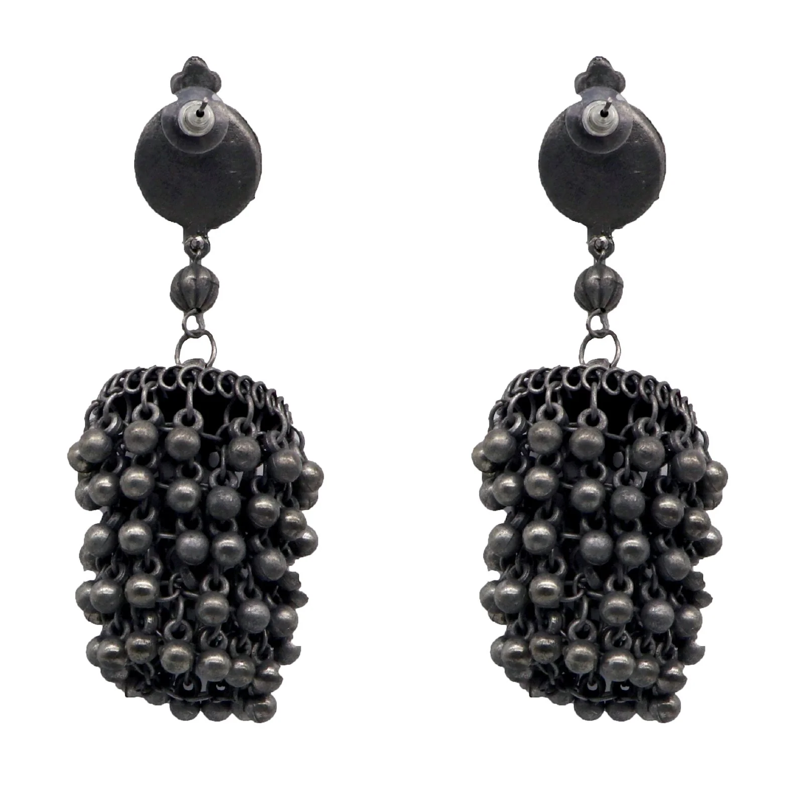 Teejh Saira Silver Oxidised  Earrings - Image 4