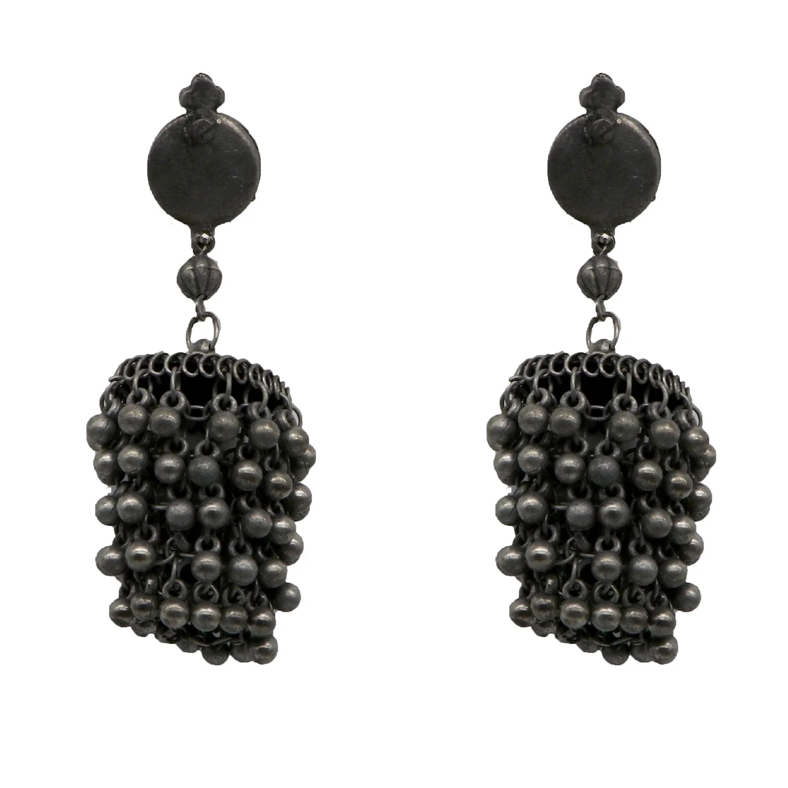 Teejh Saira Silver Oxidised  Earrings - Image 5
