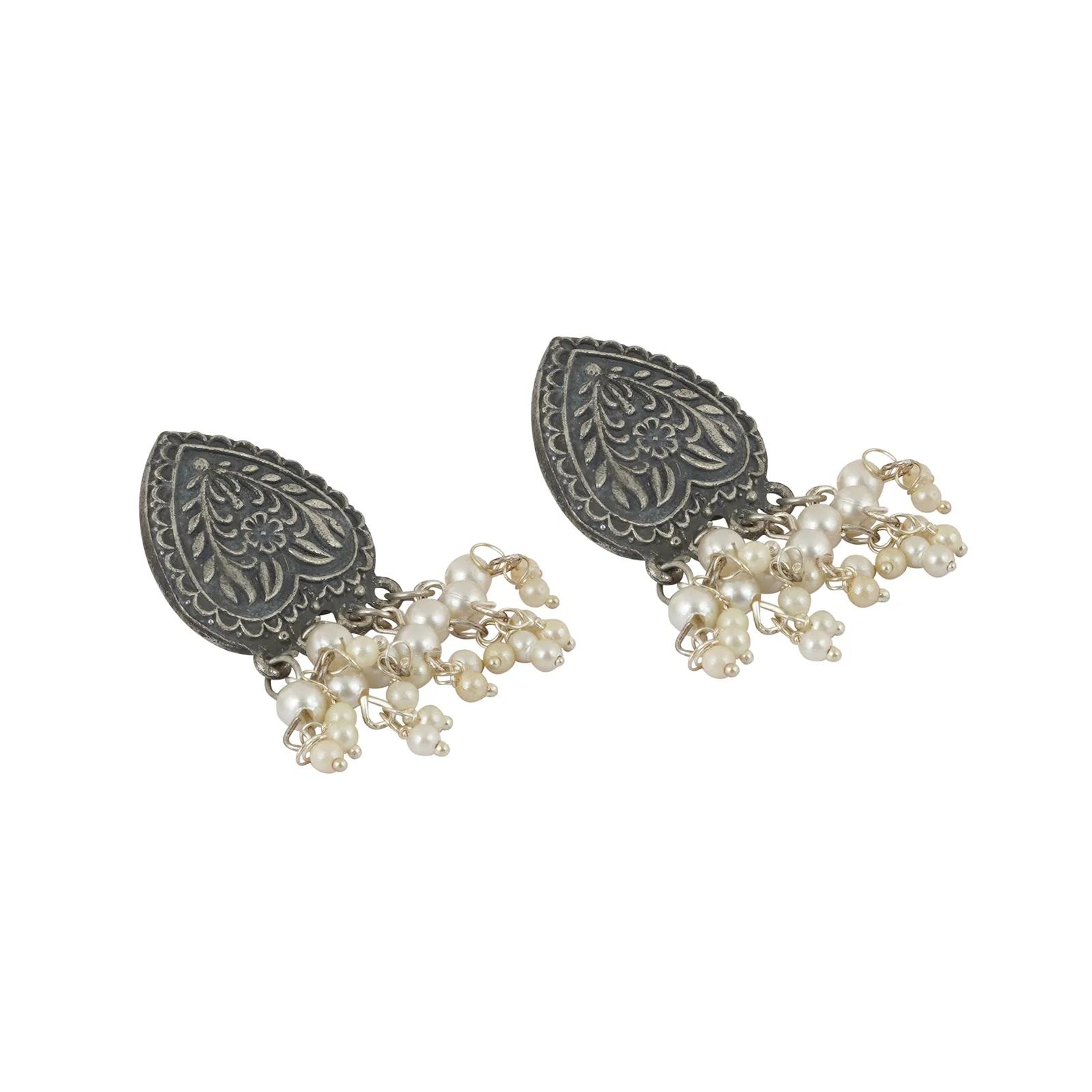 Teejh Saiya Silver Oxidised Necklace Set - Image 7