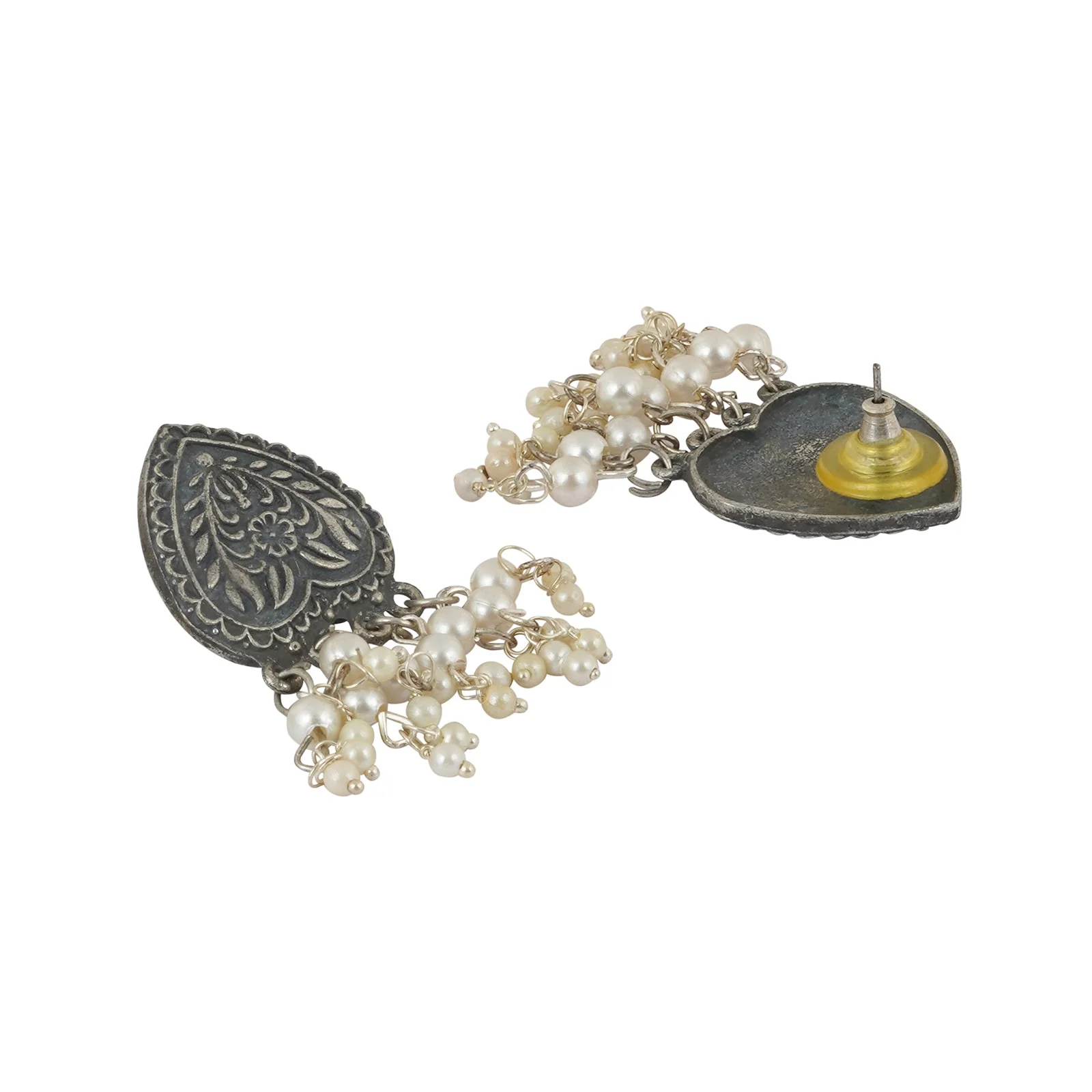 Teejh Saiya Silver Oxidised Necklace Set - Image 8