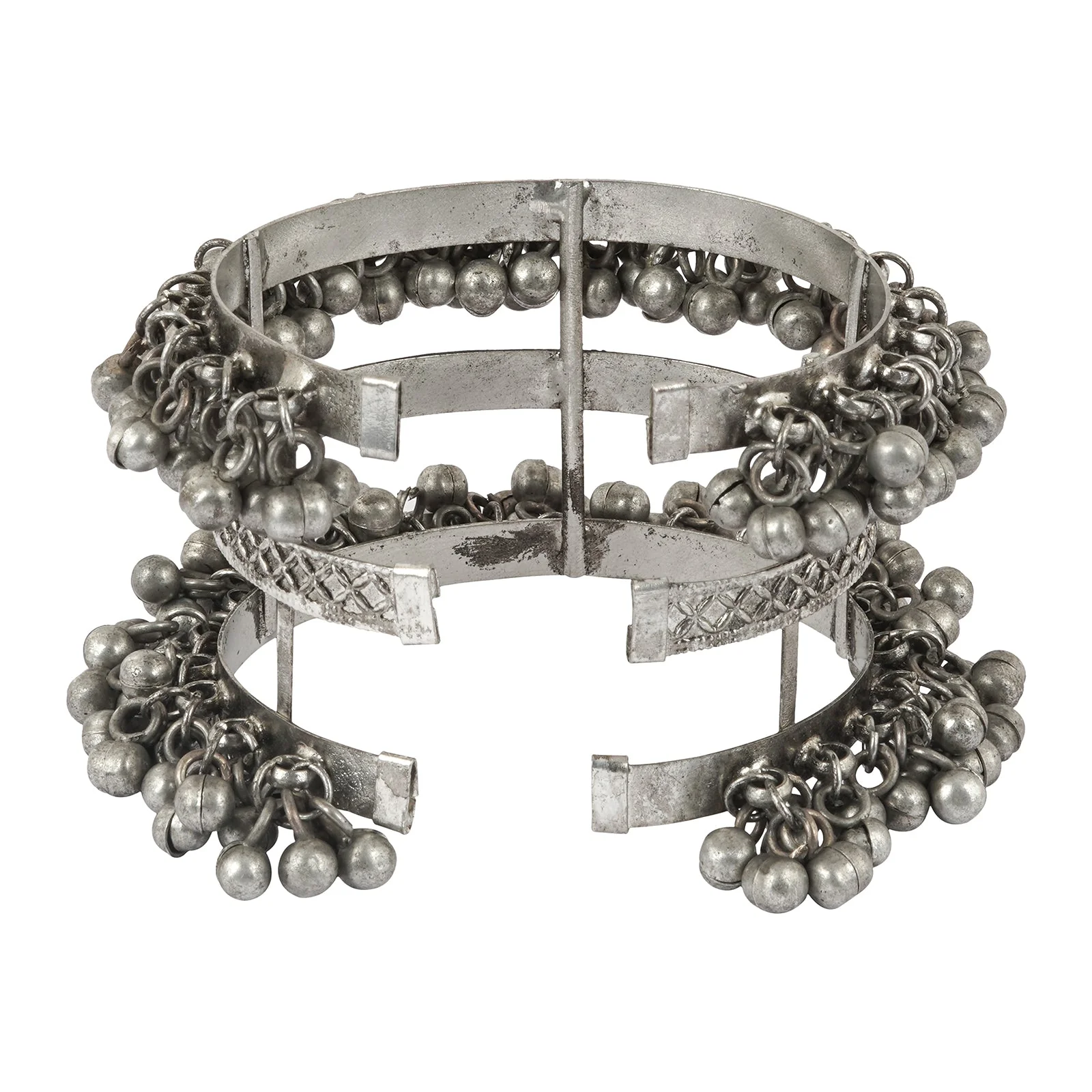 Teejh Sajal Silver Oxidised Ghungroo Bracelet - Image 6