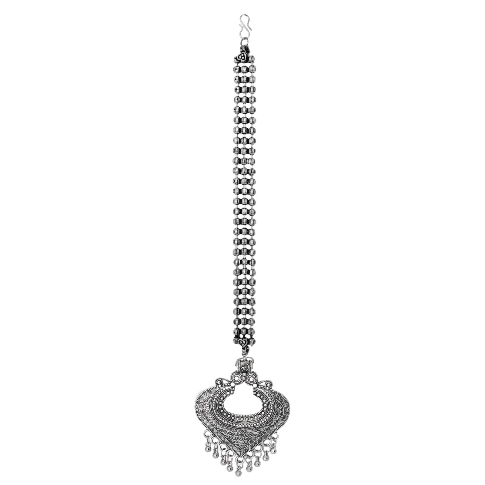Teejh Sankita Silver Oxidised Mang Tika - Image 3
