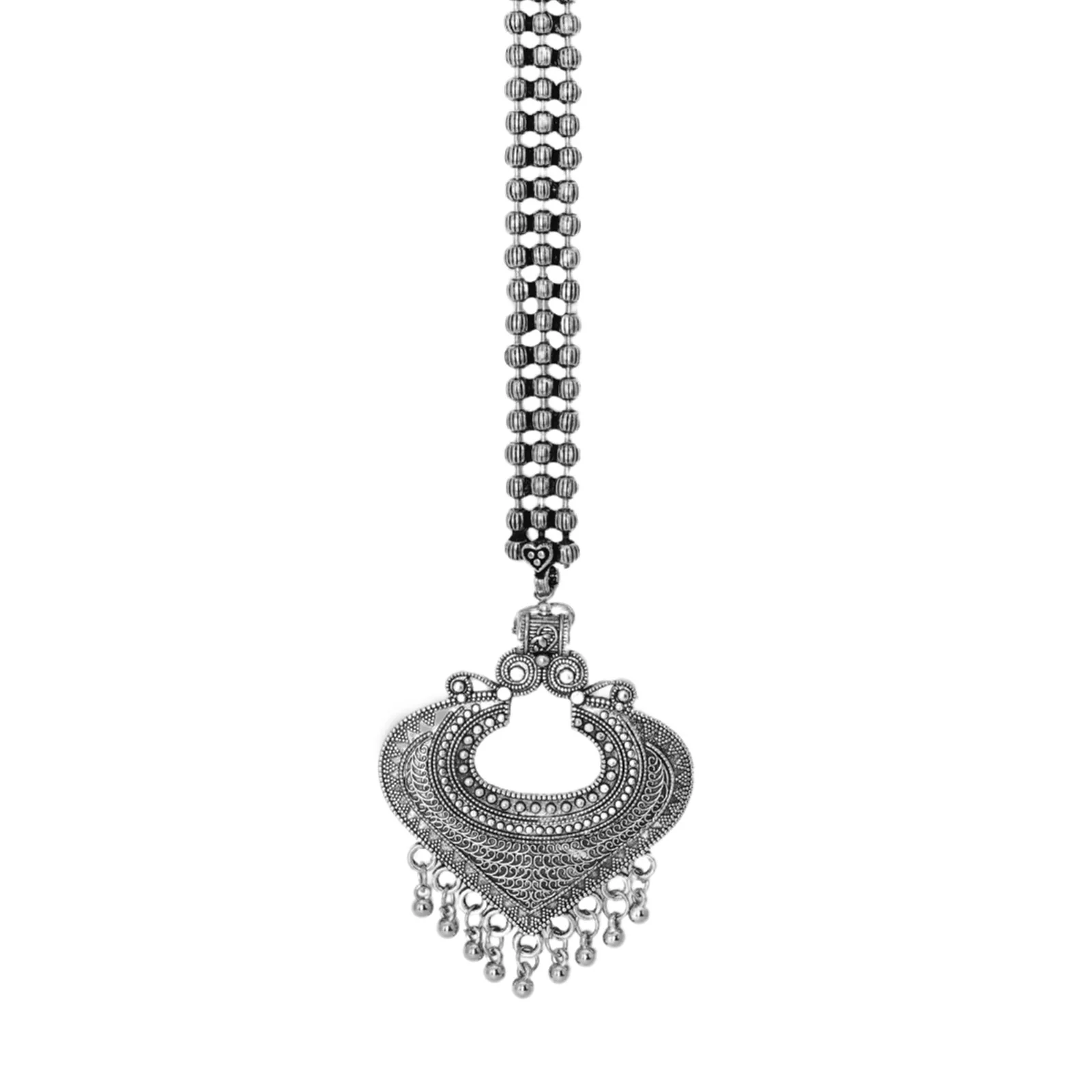 Teejh Sankita Silver Oxidised Mang Tika - Image 4