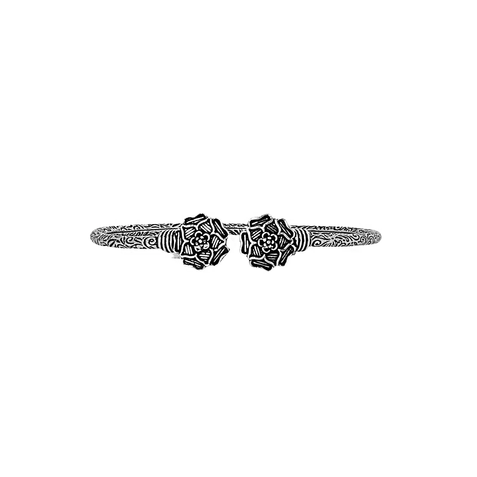 Teejh Sanyata Silver Oxidised Floral Bracelet - Image 2