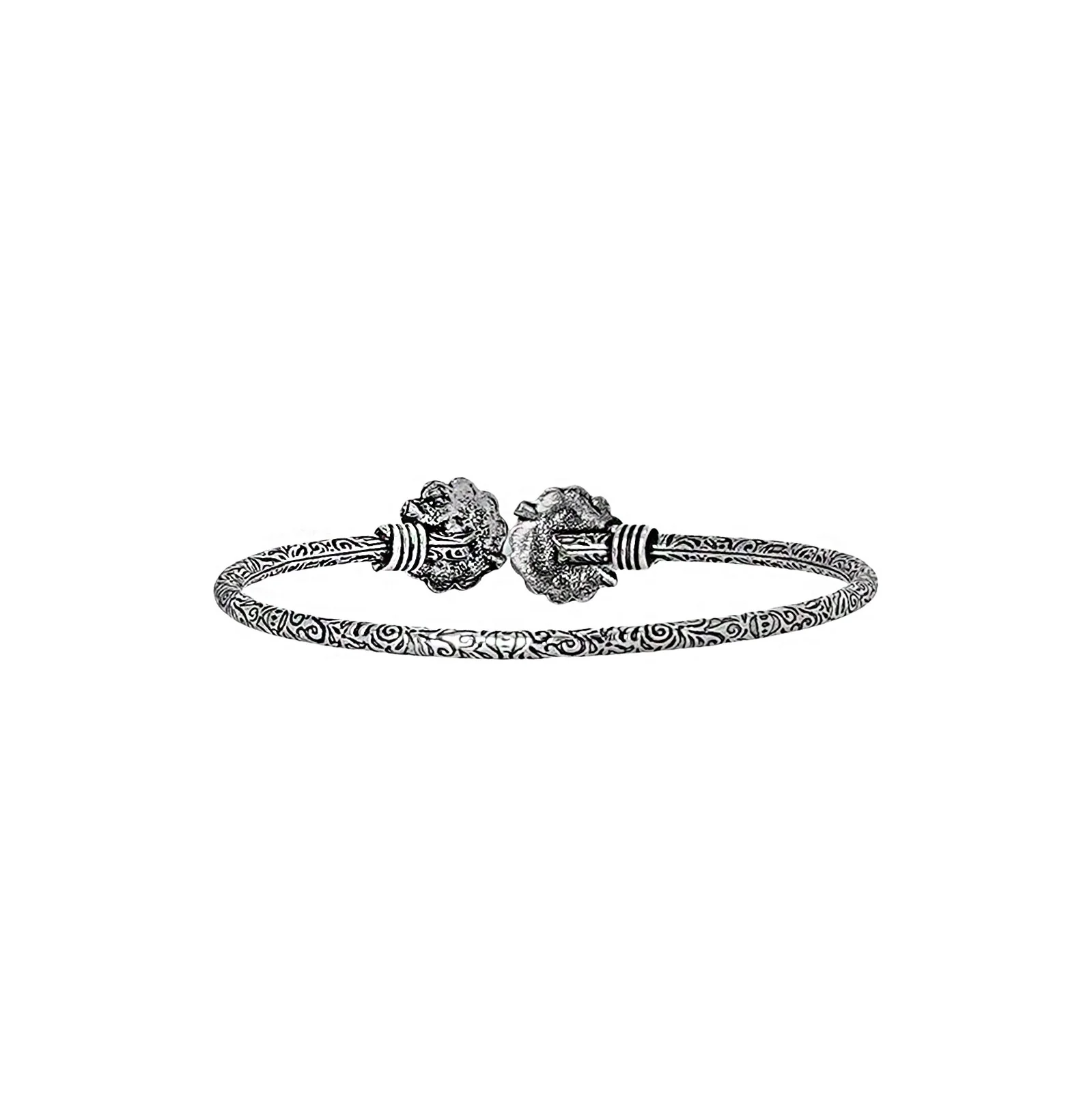 Teejh Sanyata Silver Oxidised Floral Bracelet - Image 5