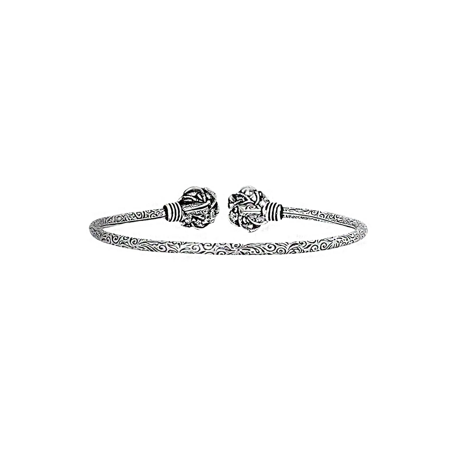 Teejh Sarita Silver Oxidised Floral Bracelet - Image 6