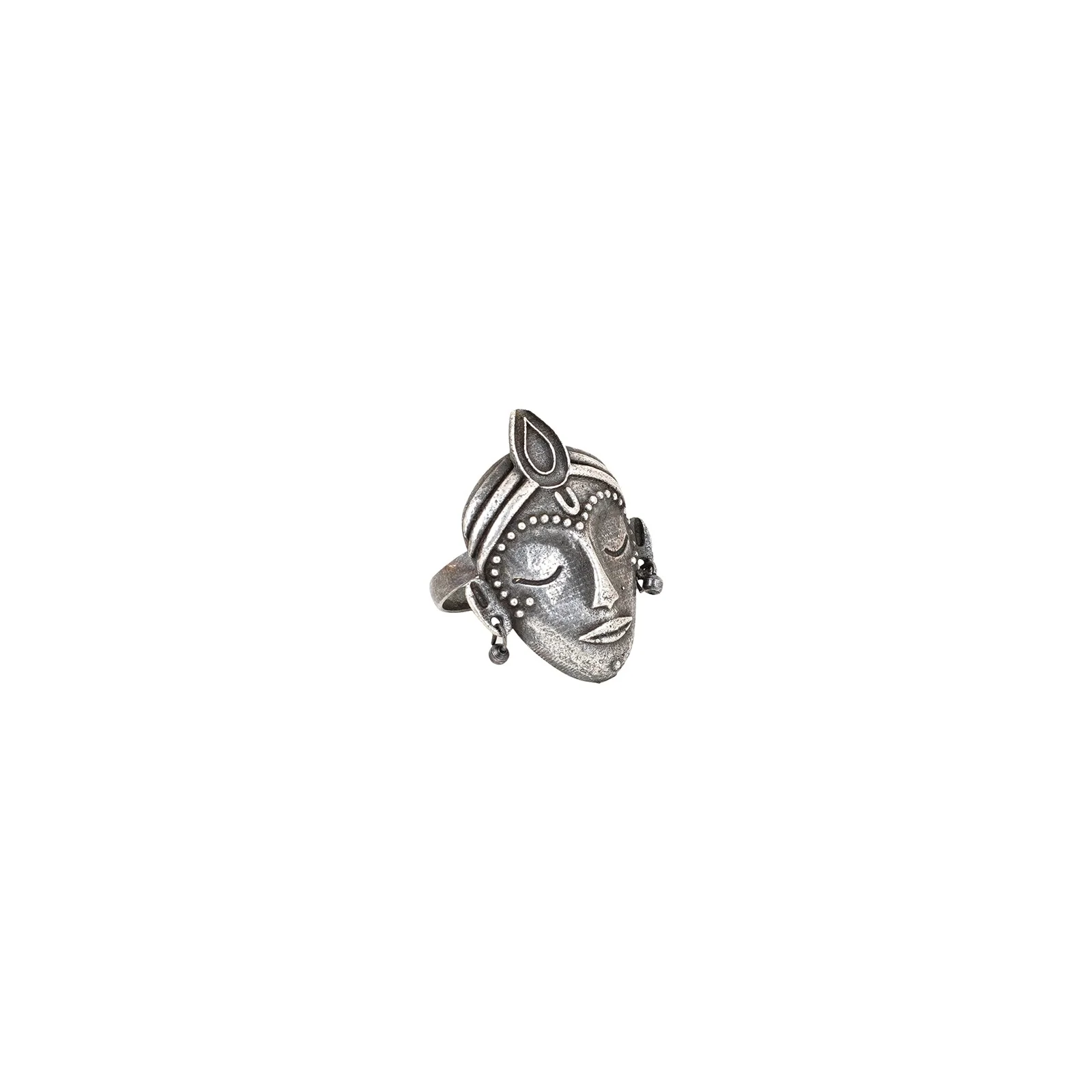Teejh Sauhrida Silver Oxidised Ring - Image 4
