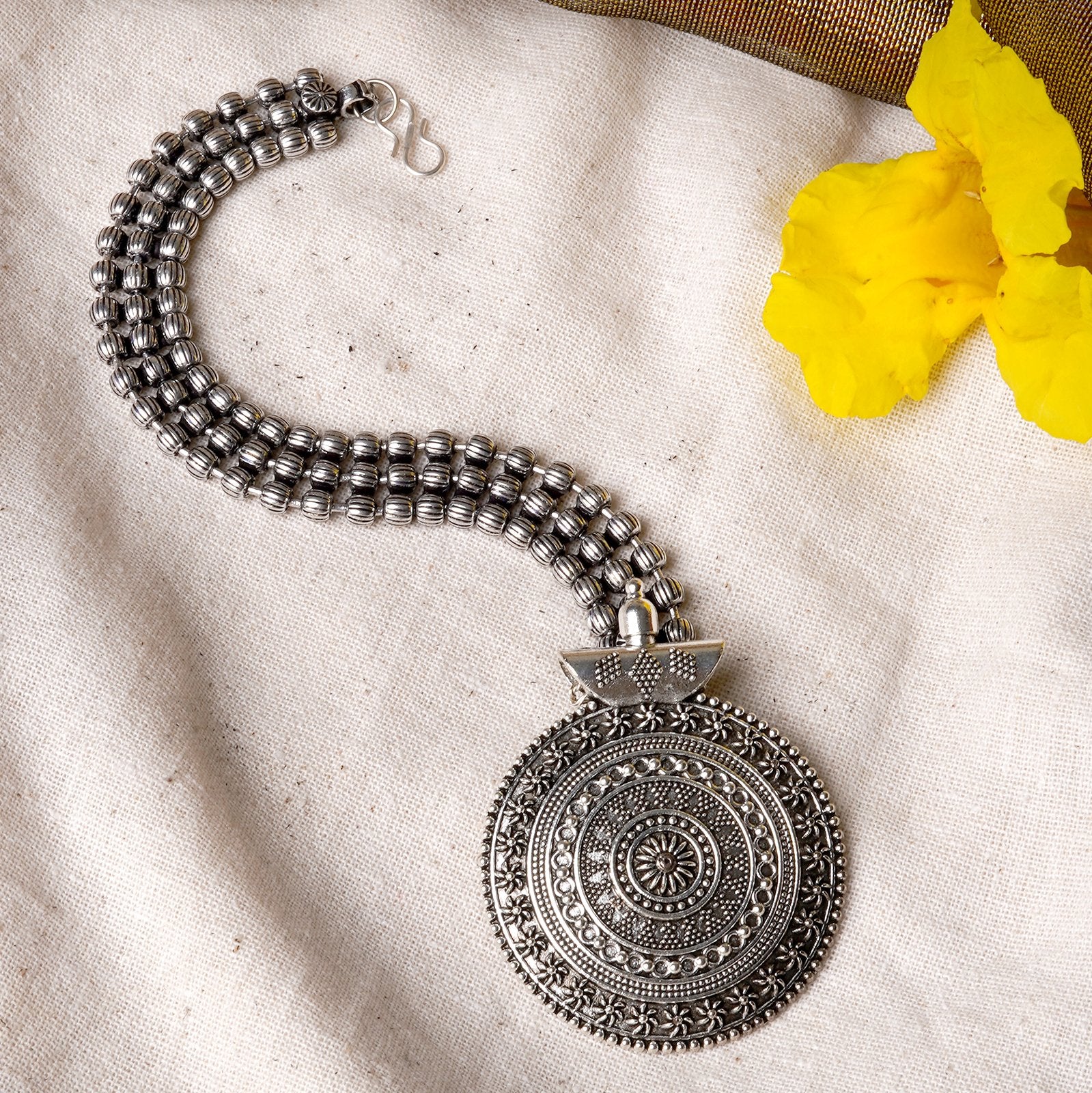 Teejh Sayesha Silver Oxidised Maang Tika - Image 2