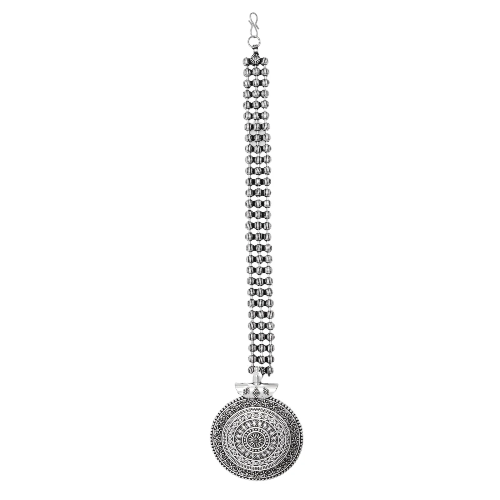 Teejh Sayesha Silver Oxidised Maang Tika - Image 3