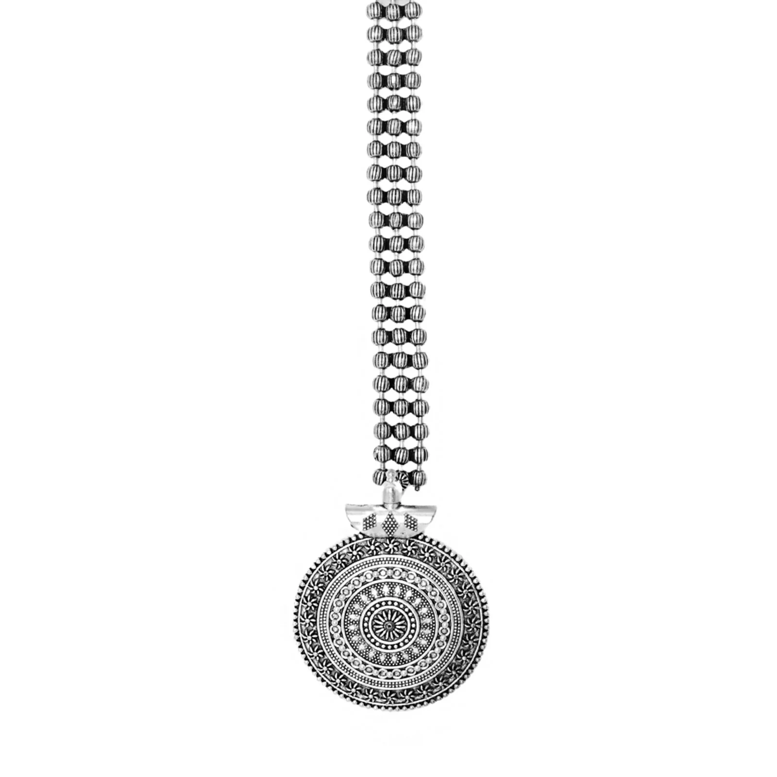 Teejh Sayesha Silver Oxidised Maang Tika - Image 4