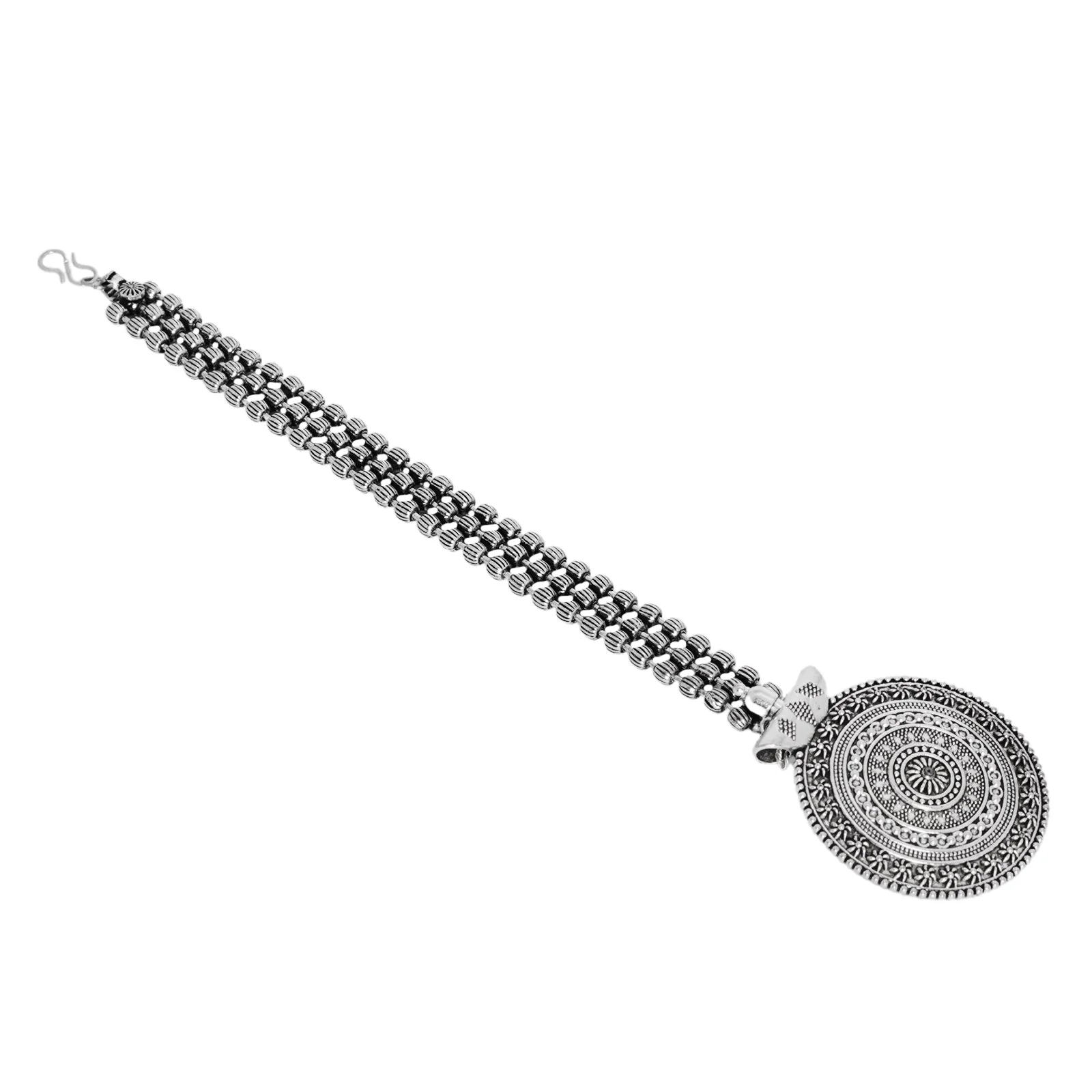 Teejh Sayesha Silver Oxidised Maang Tika - Image 5