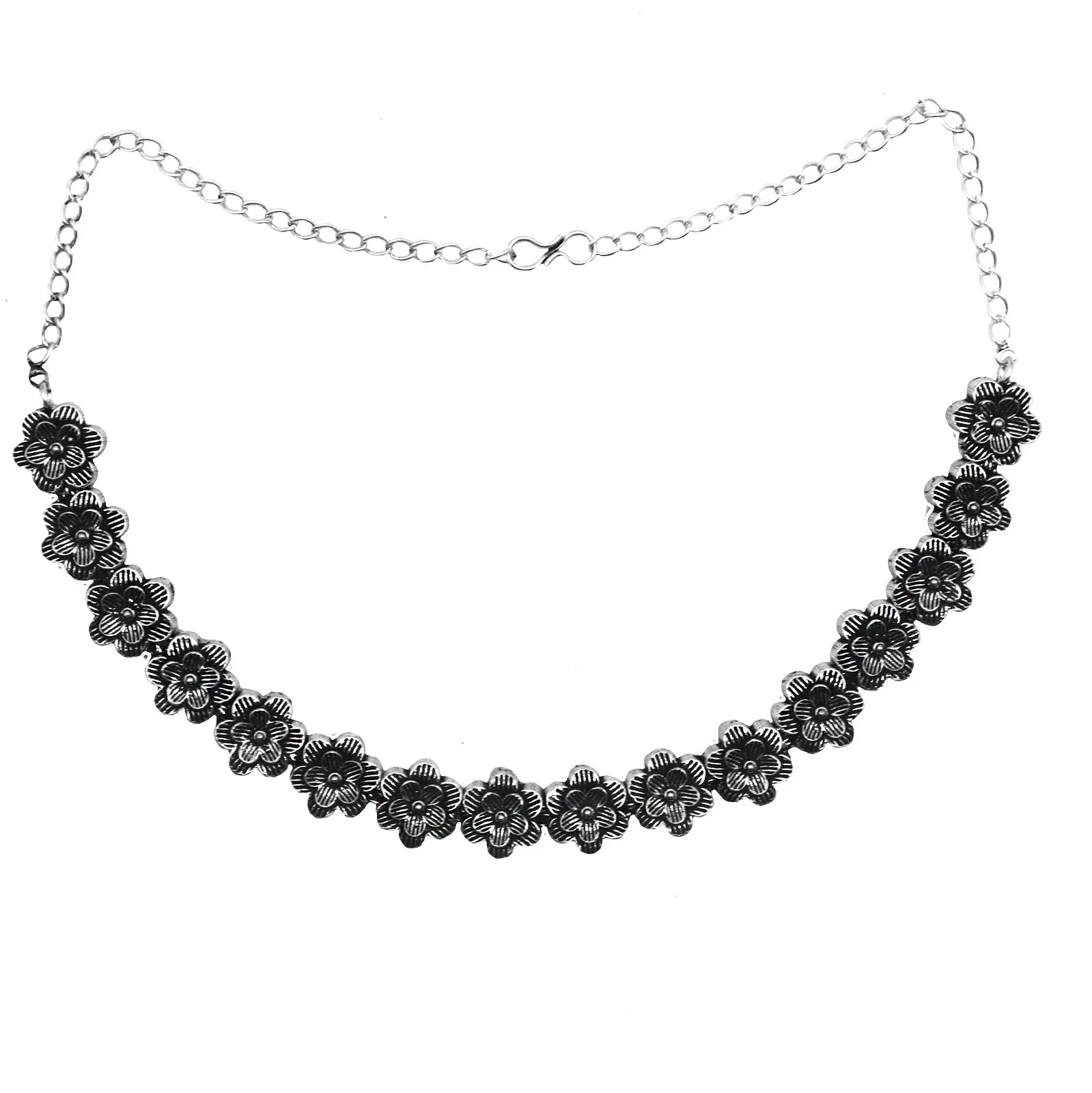 Teejh Shachi Floral Metallic Necklace Set - Image 4