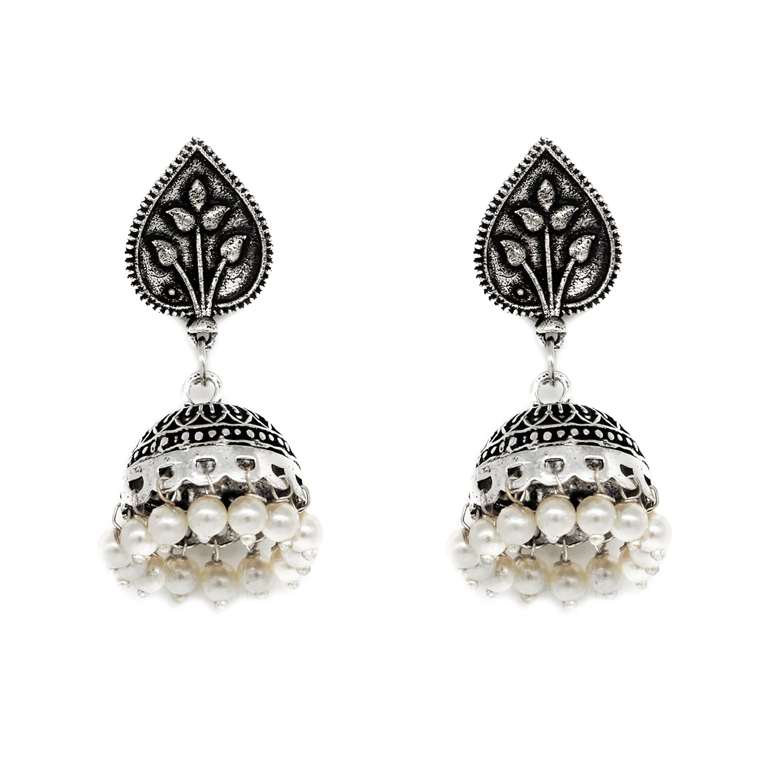 Teejh Shaila Silver Oxidised Multicolored Stone Jewelry Gift Set - Image 3
