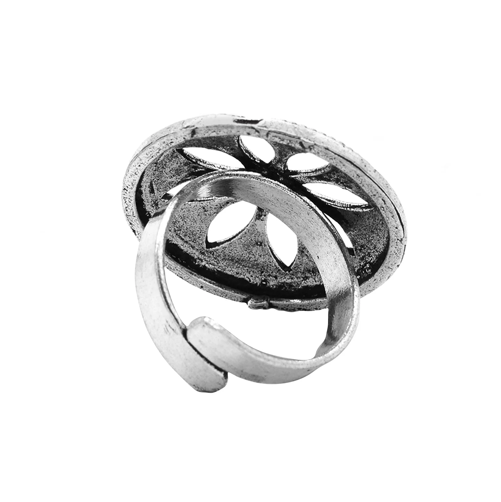 Teejh Shaila Silver Oxidised Multicolored Stone Jewelry Gift Set - Image 7