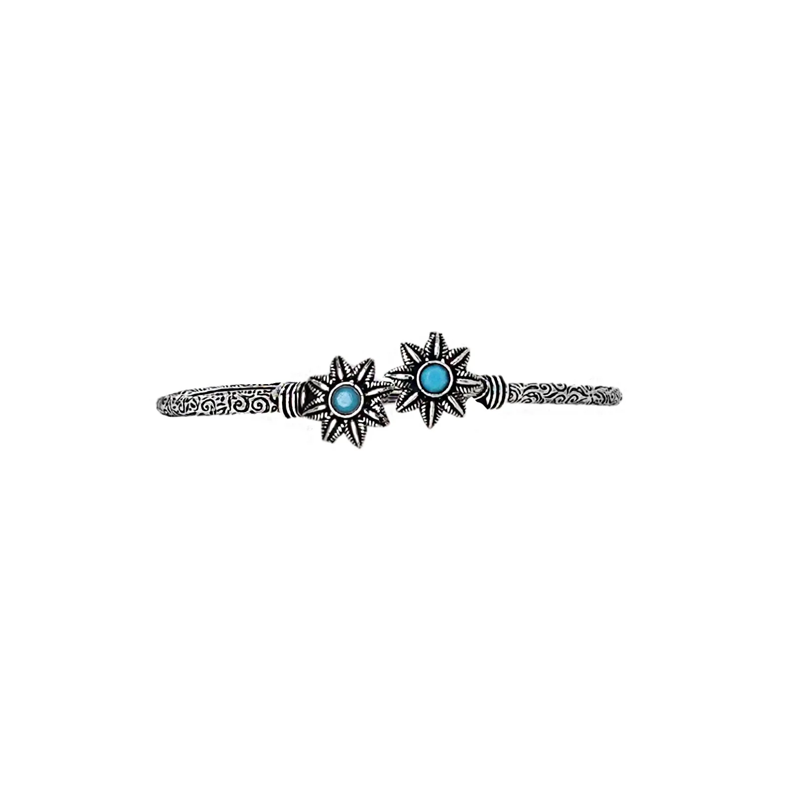 Teejh Shambhavi Silver Oxidised Floral Bracelet - Image 3